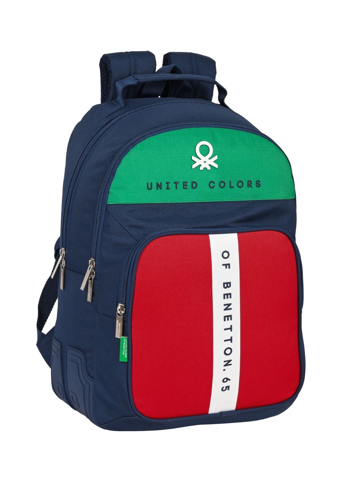 Benetton Rucksack Green Red front