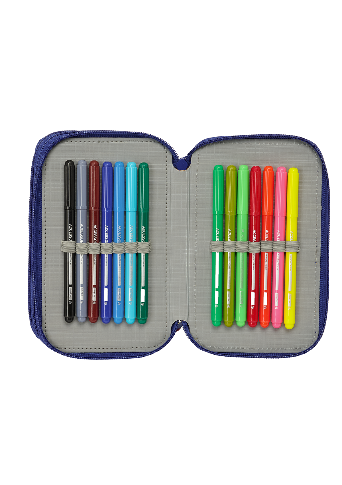 F.C.BARCELONA 1st Team Small Triple 37pc Filled Pencil Case