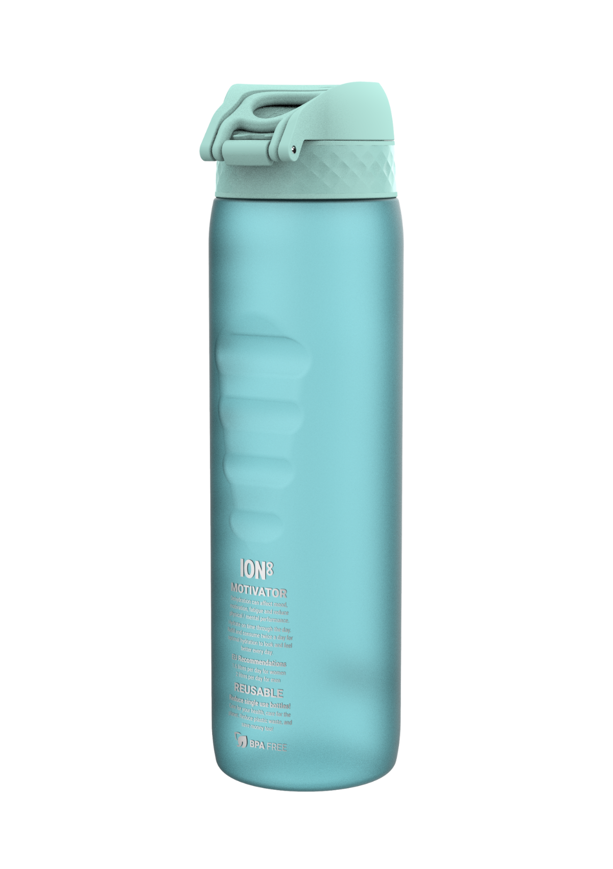 ION8 Quench Sonic Blue Motivator Water Bottle Leak Proof 1000ml (34oz) BPA Free