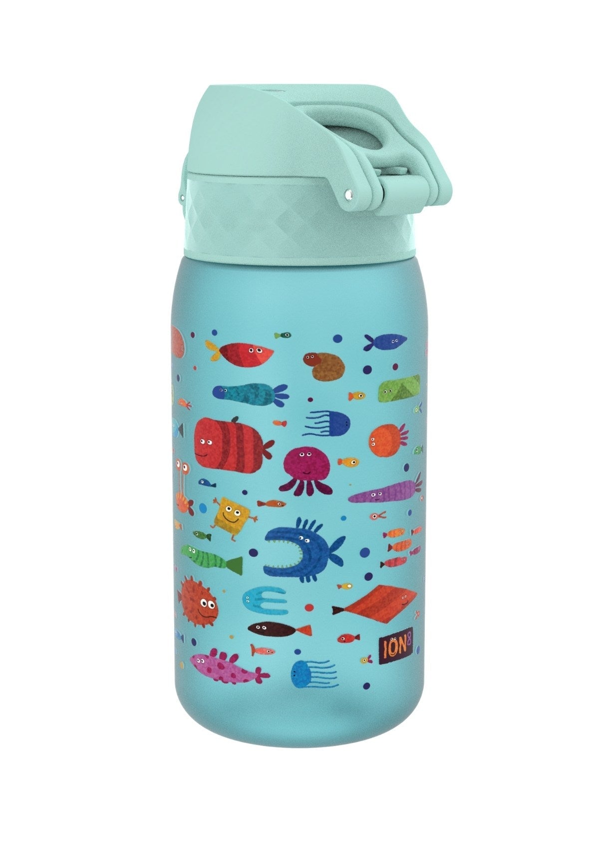 ION8 Recyclon Fish Sonic-Blue Water Bottle Leak Proof 350ml (12oz) BPA Free