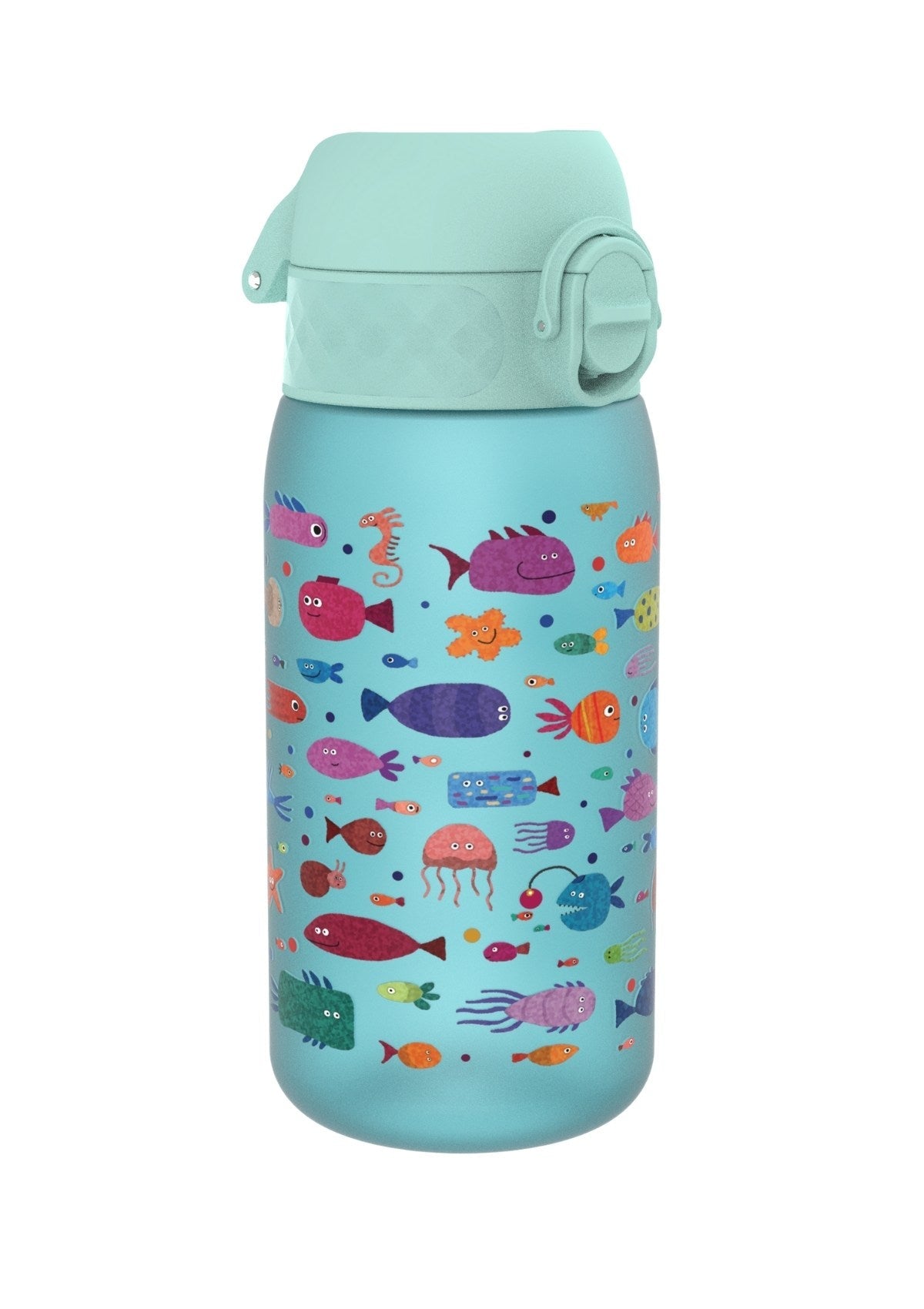 ION8 Recyclon Fish Sonic-Blue Water Bottle Leak Proof 350ml (12oz) BPA Free