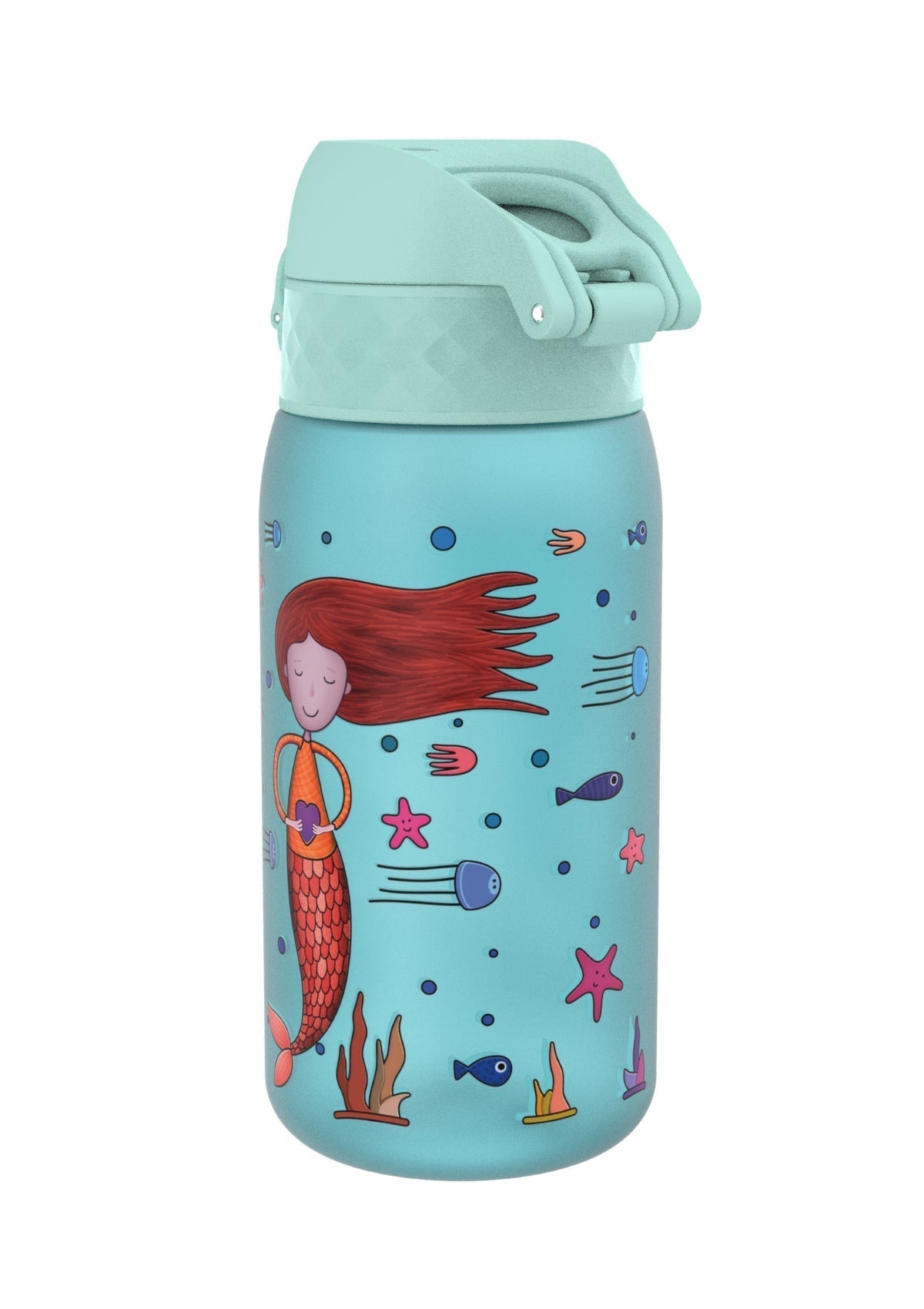 ION8 Recyclon Sonic Blue Mermaid Water Bottle Leak Proof 350ml (12oz) BPA Free