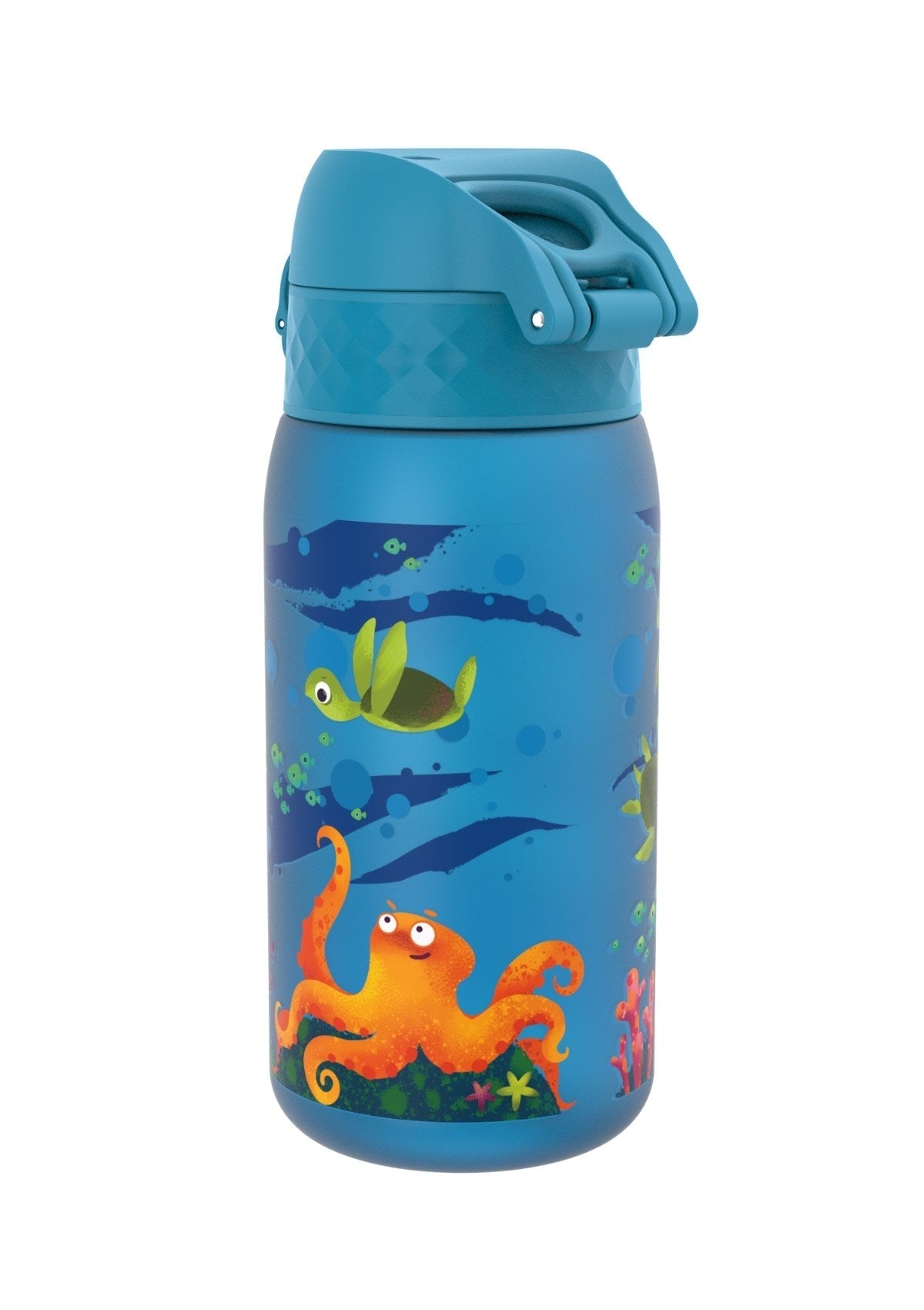 ION8 Recyclon Sea Turtle Blue Water Bottle Leak Proof 350ml (12oz) BPA Free