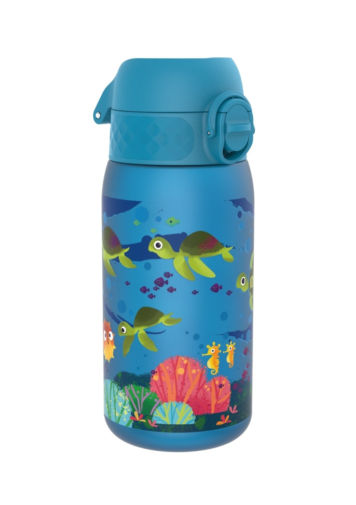 ION8 Recyclon Sea Turtle Blue Water Bottle Leak Proof 350ml (12oz) BPA Free