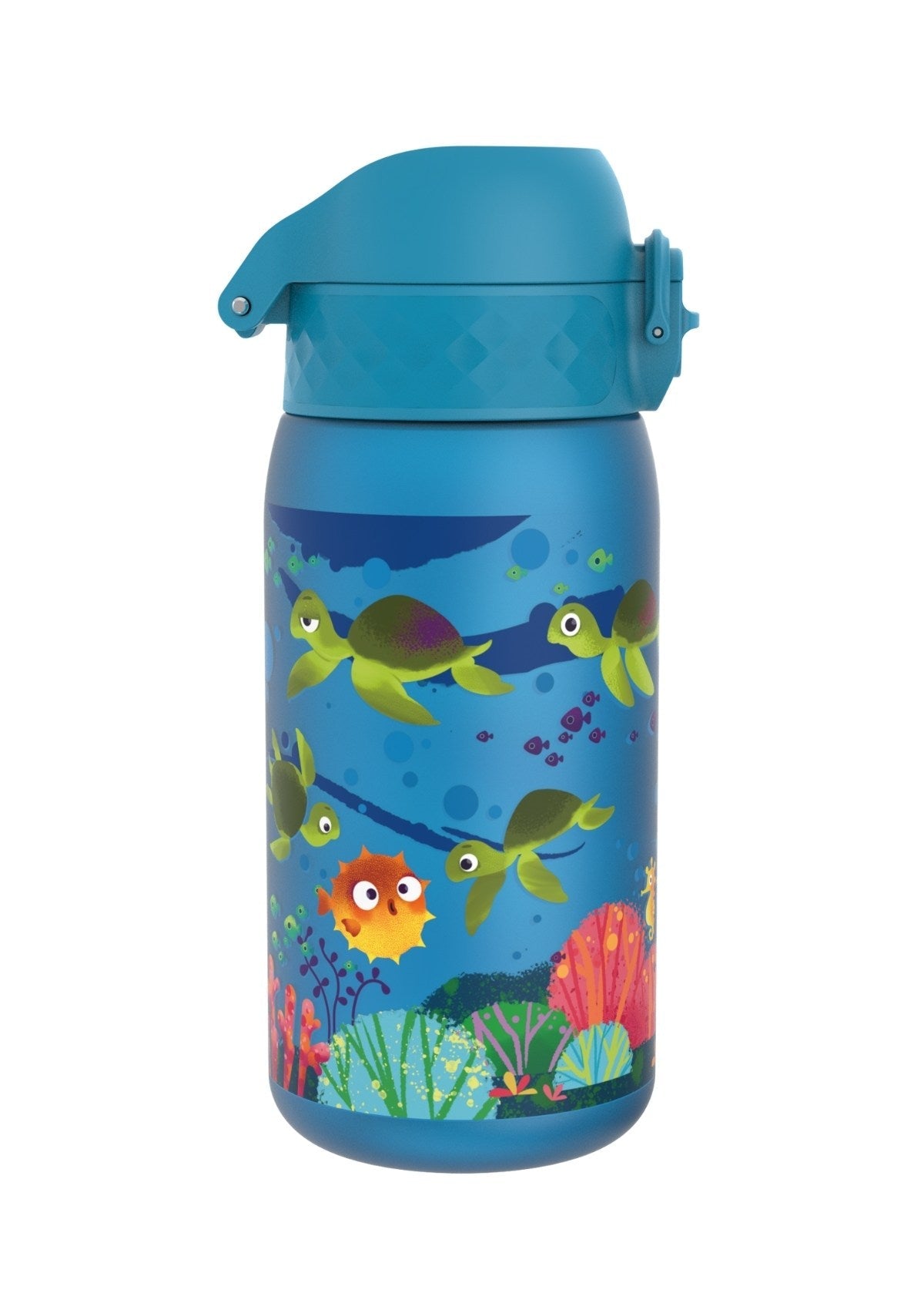 ION8 Recyclon Sea Turtle Blue Water Bottle Leak Proof 350ml (12oz) BPA Free