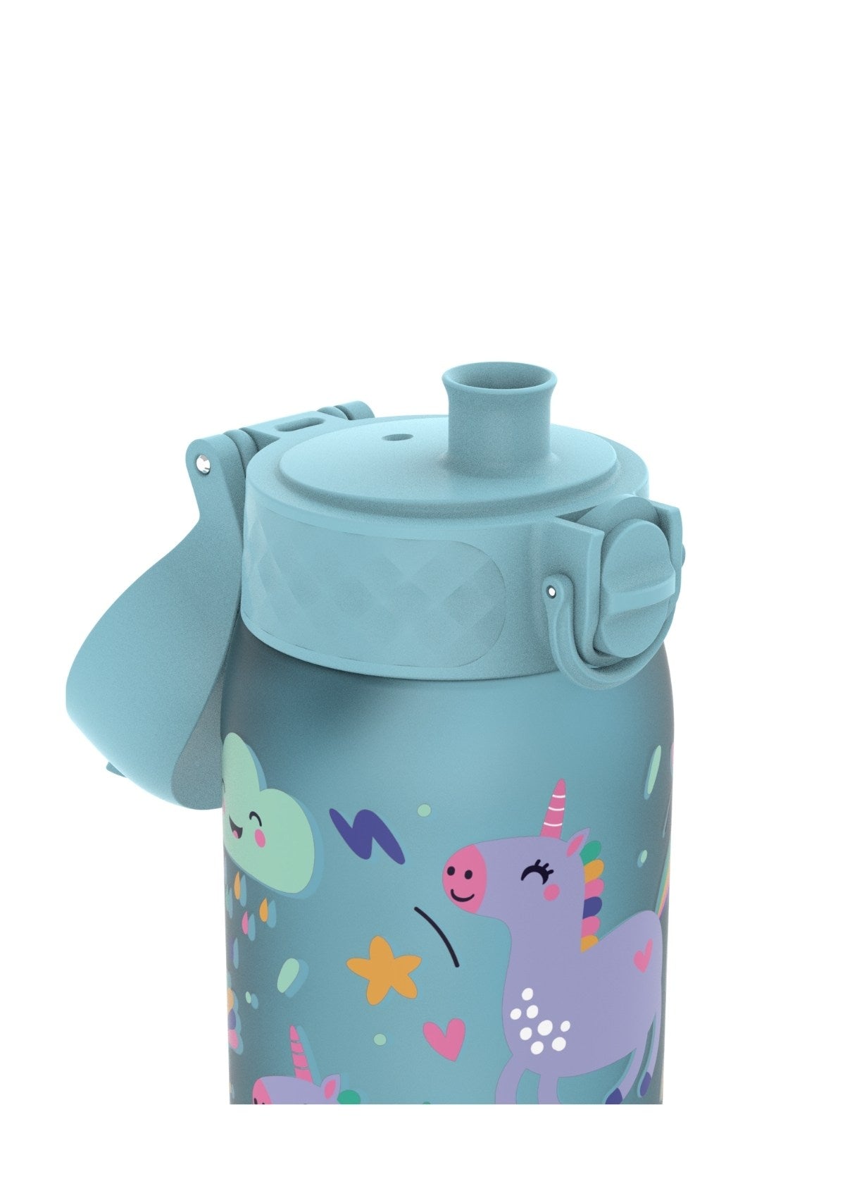 ION8 Recyclon Blue Unicorn Water Bottle Leak Proof 350ml (12oz) BPA Free