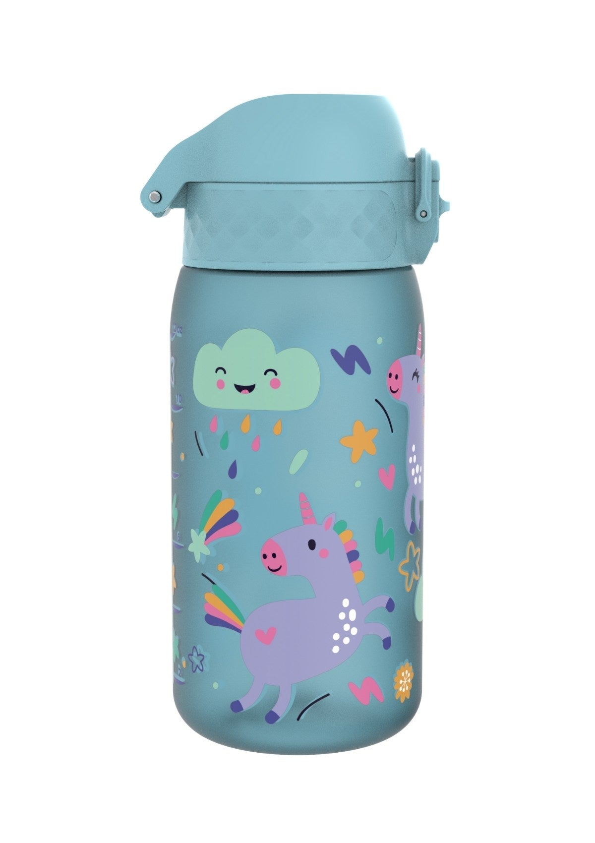 ION8 Recyclon Blue Unicorn Water Bottle Leak Proof 350ml (12oz) BPA Free
