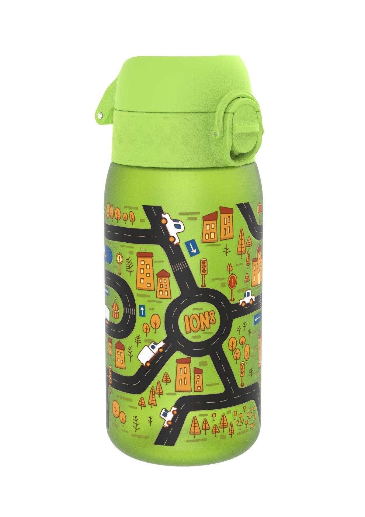ION8 Recyclon Green Cars Water Bottle Leak Proof 350ml (12oz) BPA Free