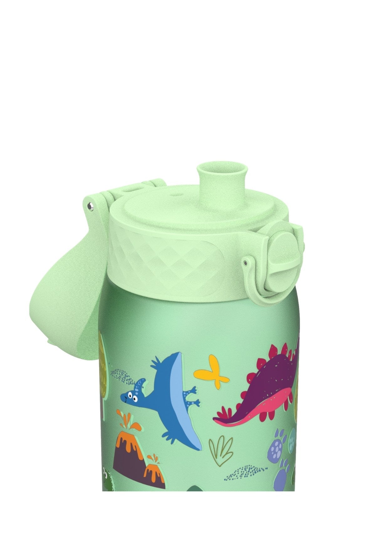 ION8 Recyclon Dinosaur Surf-Green Water Bottle Leak Proof 350ml (12oz) BPA Free