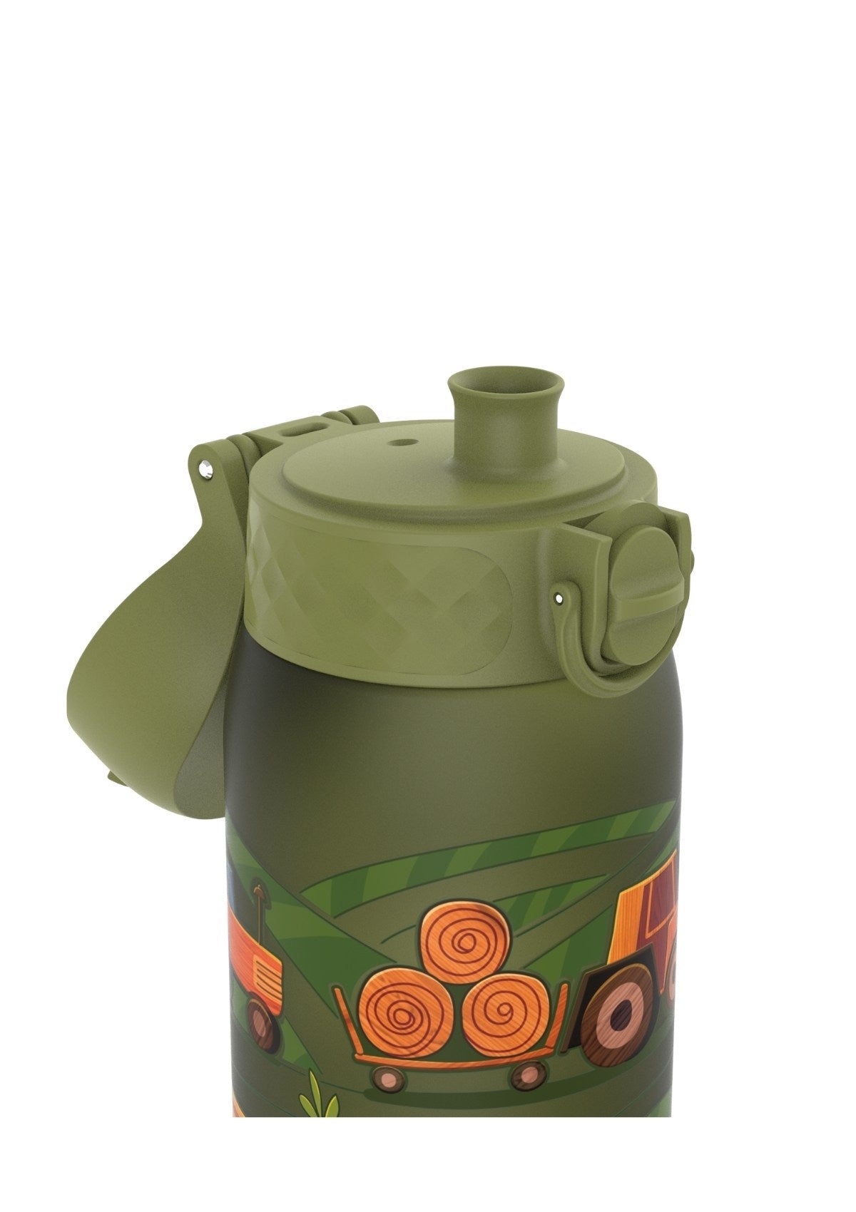 ION8 Recyclon Farming Machines Green Water Bottle Leak Proof 350ml (12oz) BPA Free