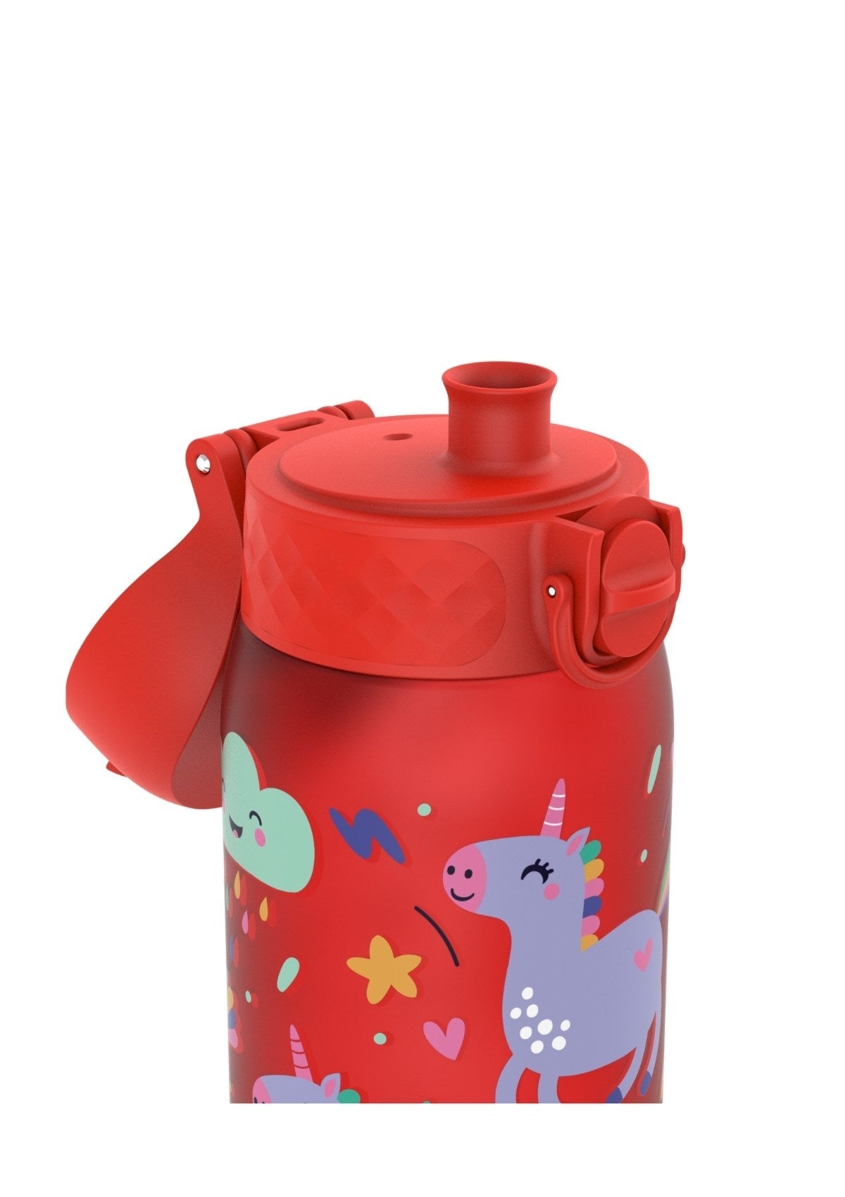 ION8 Recyclon Red Unicorns Water Bottle Leak Proof 350ml (12oz) BPA Free
