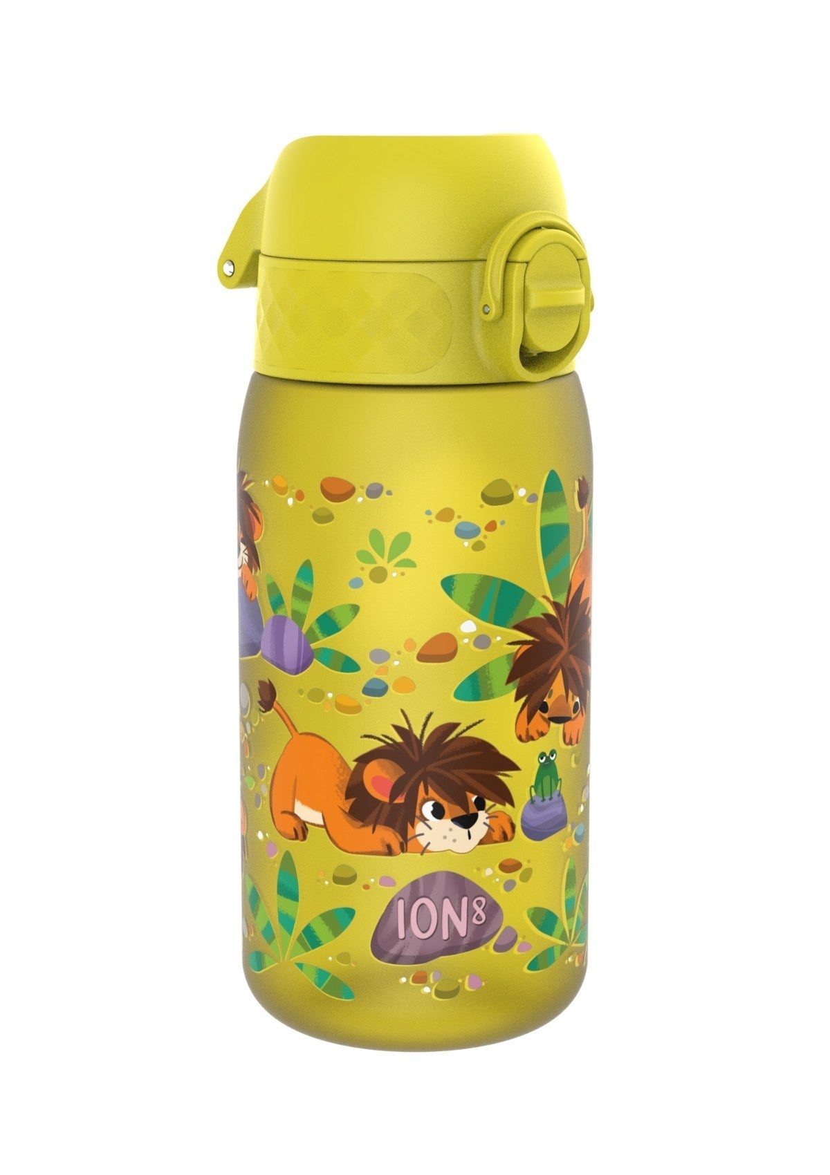ION8 Recyclon Baby Lions Yellow Water Bottle Leak Proof 350ml (12oz) BPA Free