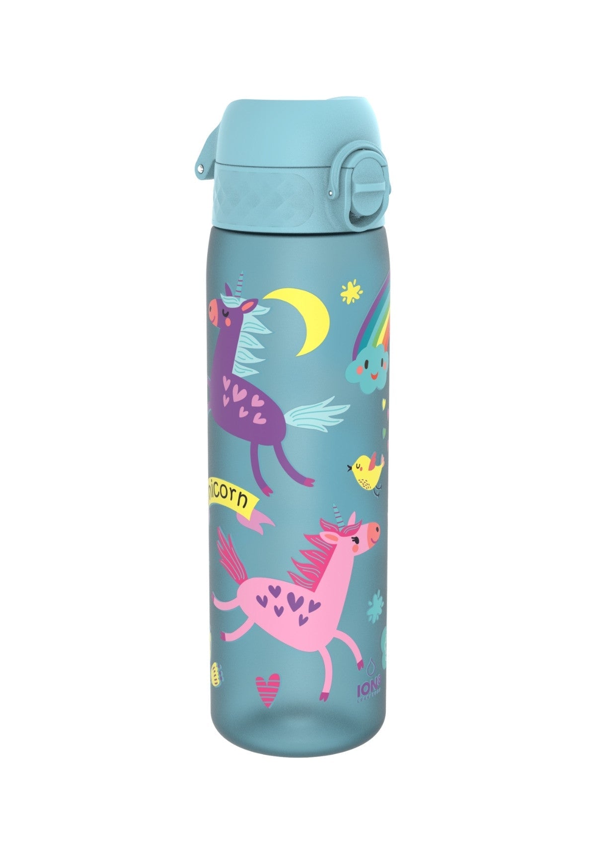 ION8 Recyclon Unicorns Turquoise Water Bottle Leak Proof 500ml