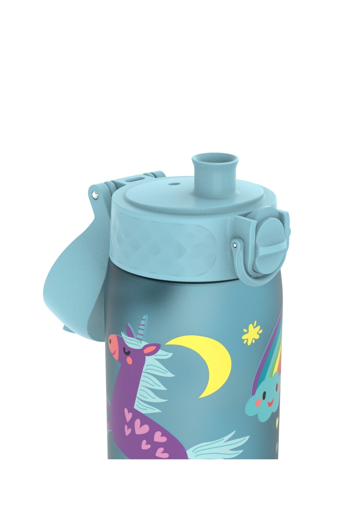 ION8 Recyclon Unicorns Turquoise Water Bottle Leak Proof 500ml