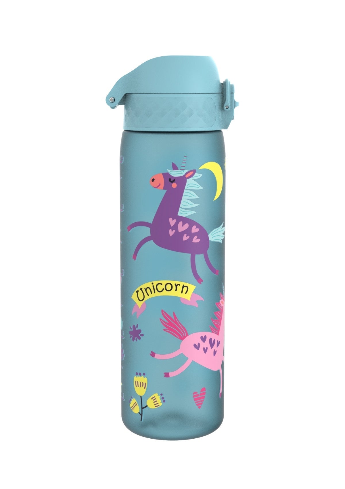 ION8 Recyclon Unicorns Turquoise Water Bottle Leak Proof 500ml