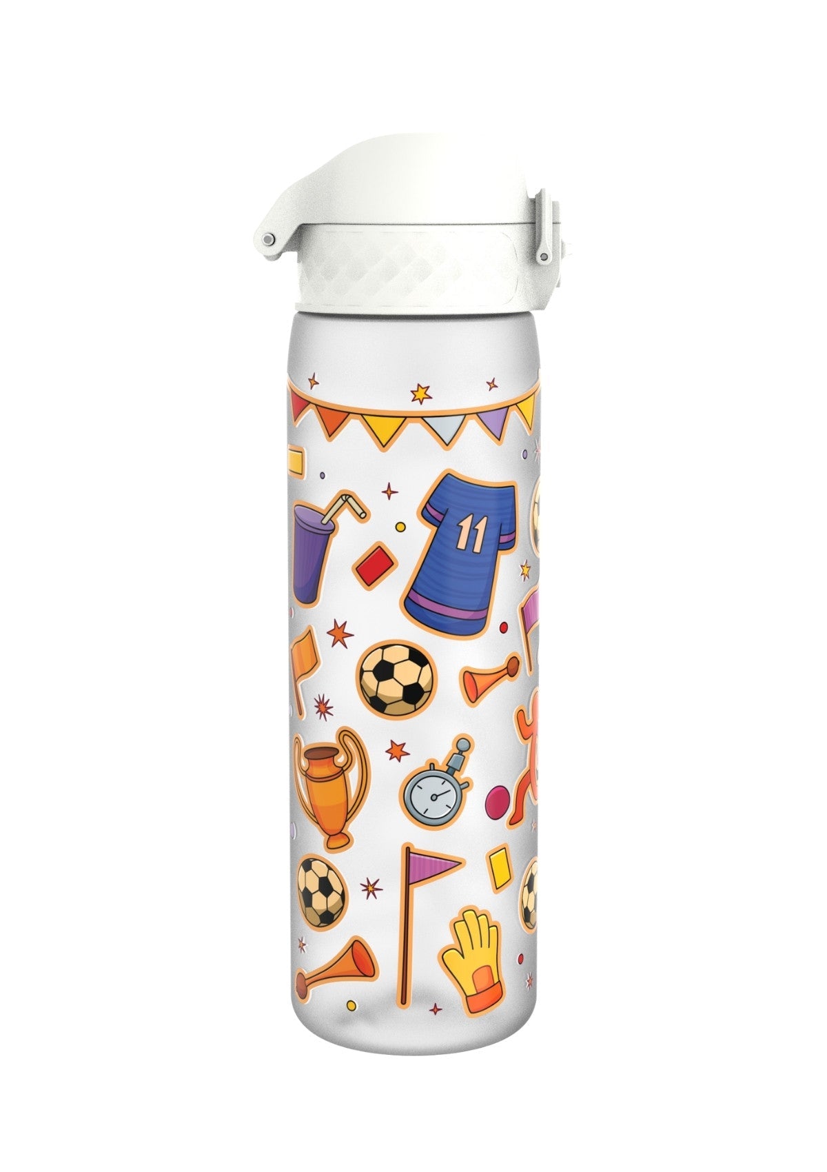 ION8 Recyclon Football Ice-White Water Bottle Leak Proof 500ml