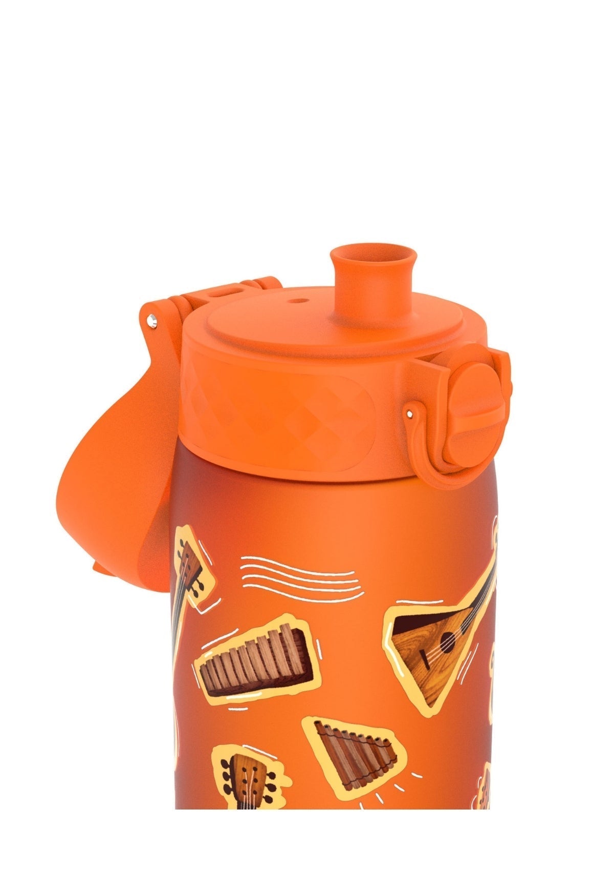 ION8 Recyclon Orange Music Water Bottle Leak Proof 500ml (18oz) BPA Free
