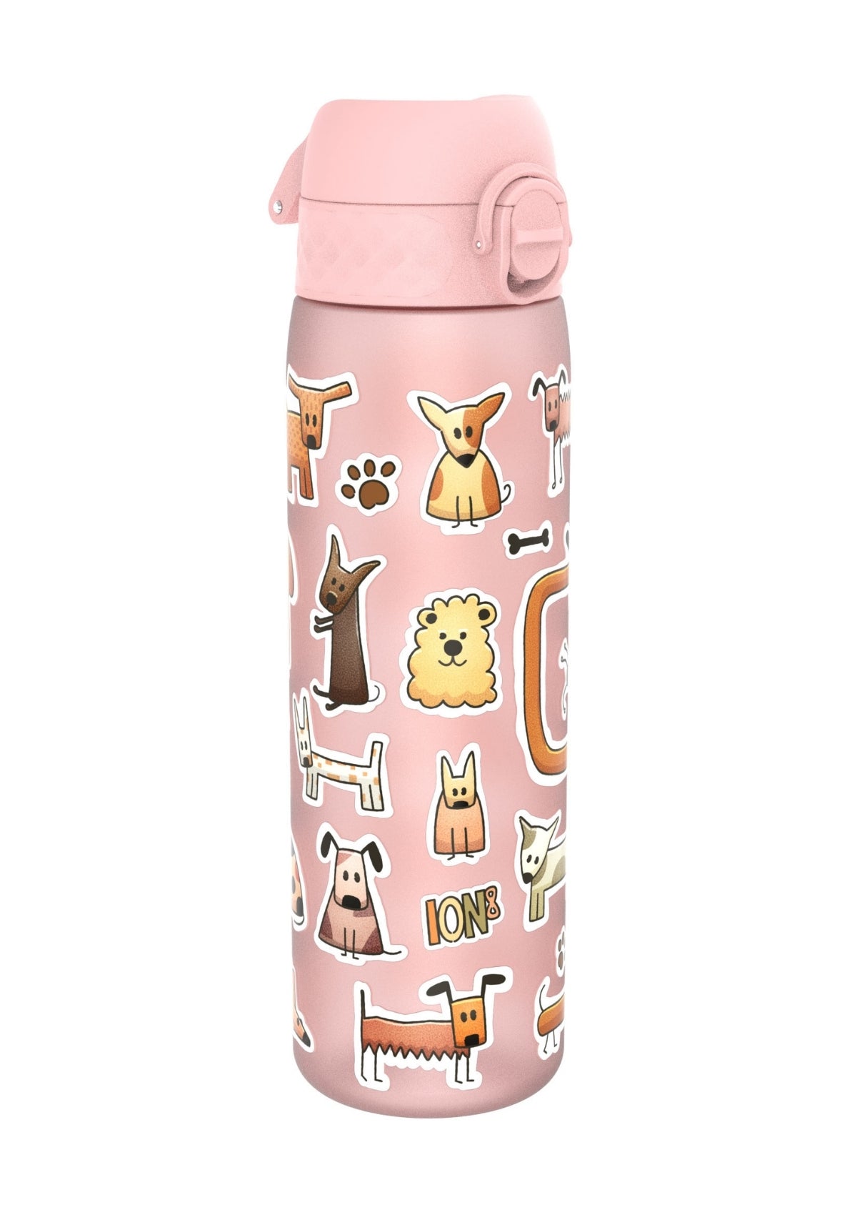ION8 Recyclon Rose Quartz Dogs Water Bottle Leak Proof 500ml (18oz) BPA Free