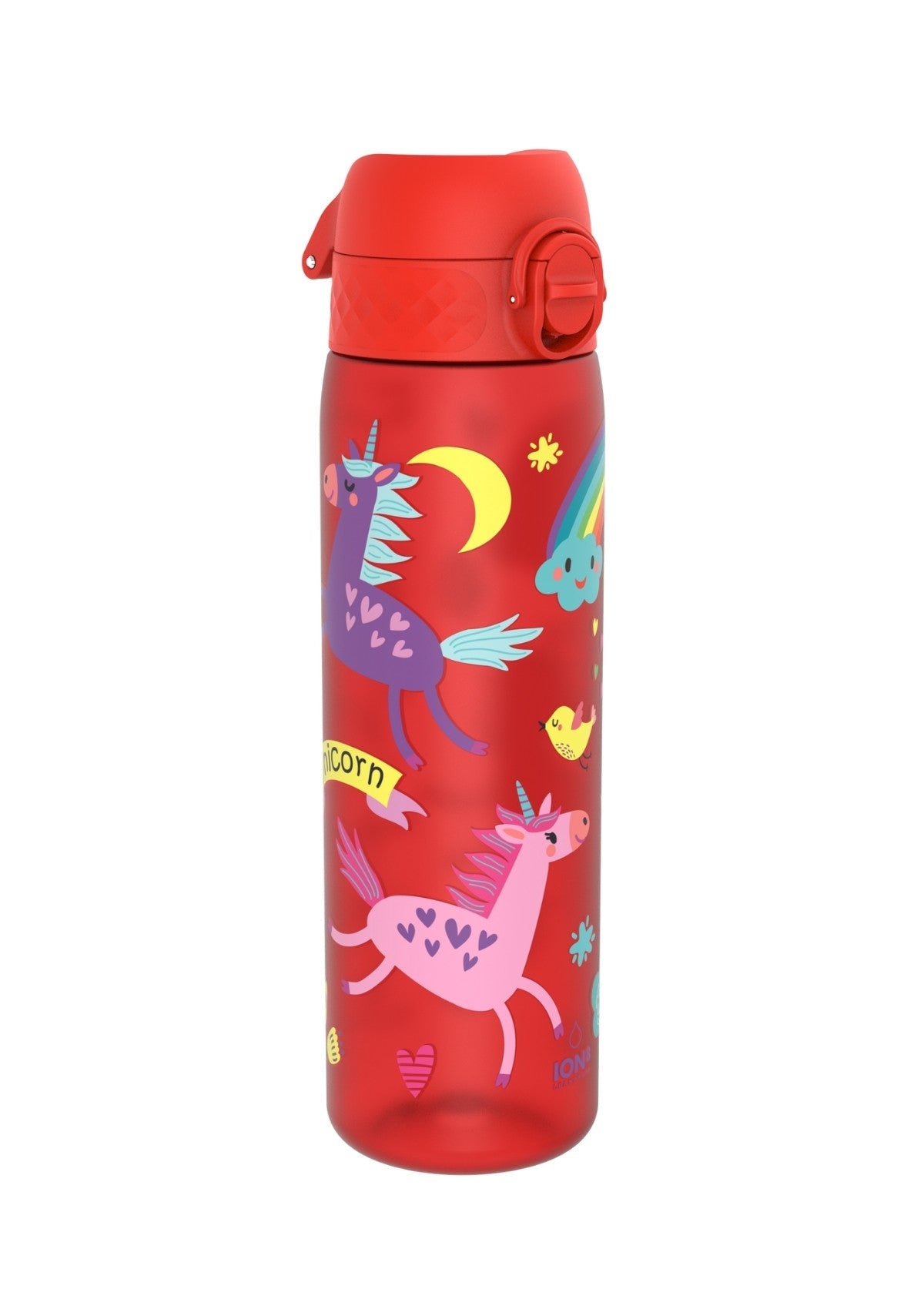 ION8 Recyclon Unicorns Red Water Bottle Leak Proof 500ml