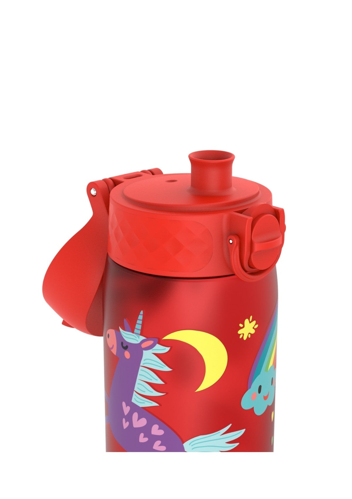 ION8 Recyclon Unicorns Red Water Bottle Leak Proof 500ml