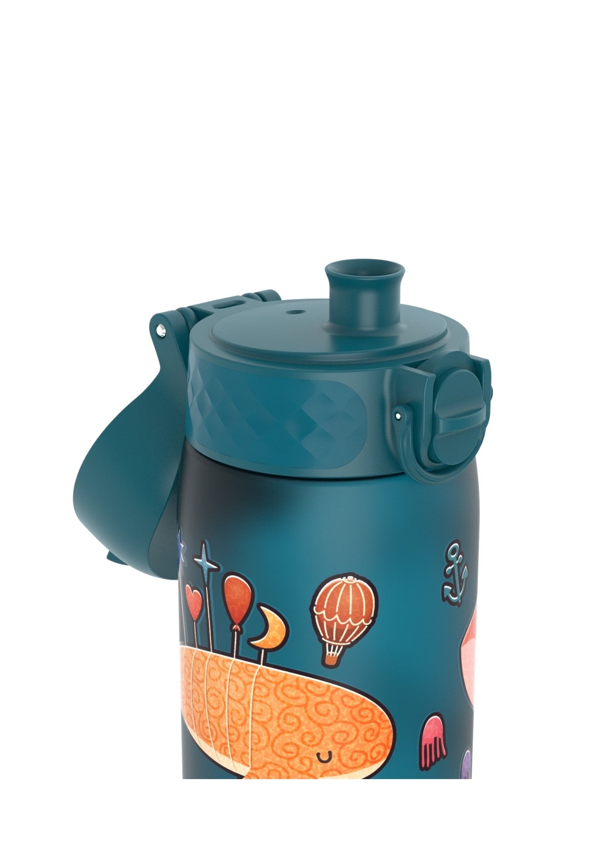 ION8 Recyclon Whales Teal Water Bottle Leak Proof 500ml