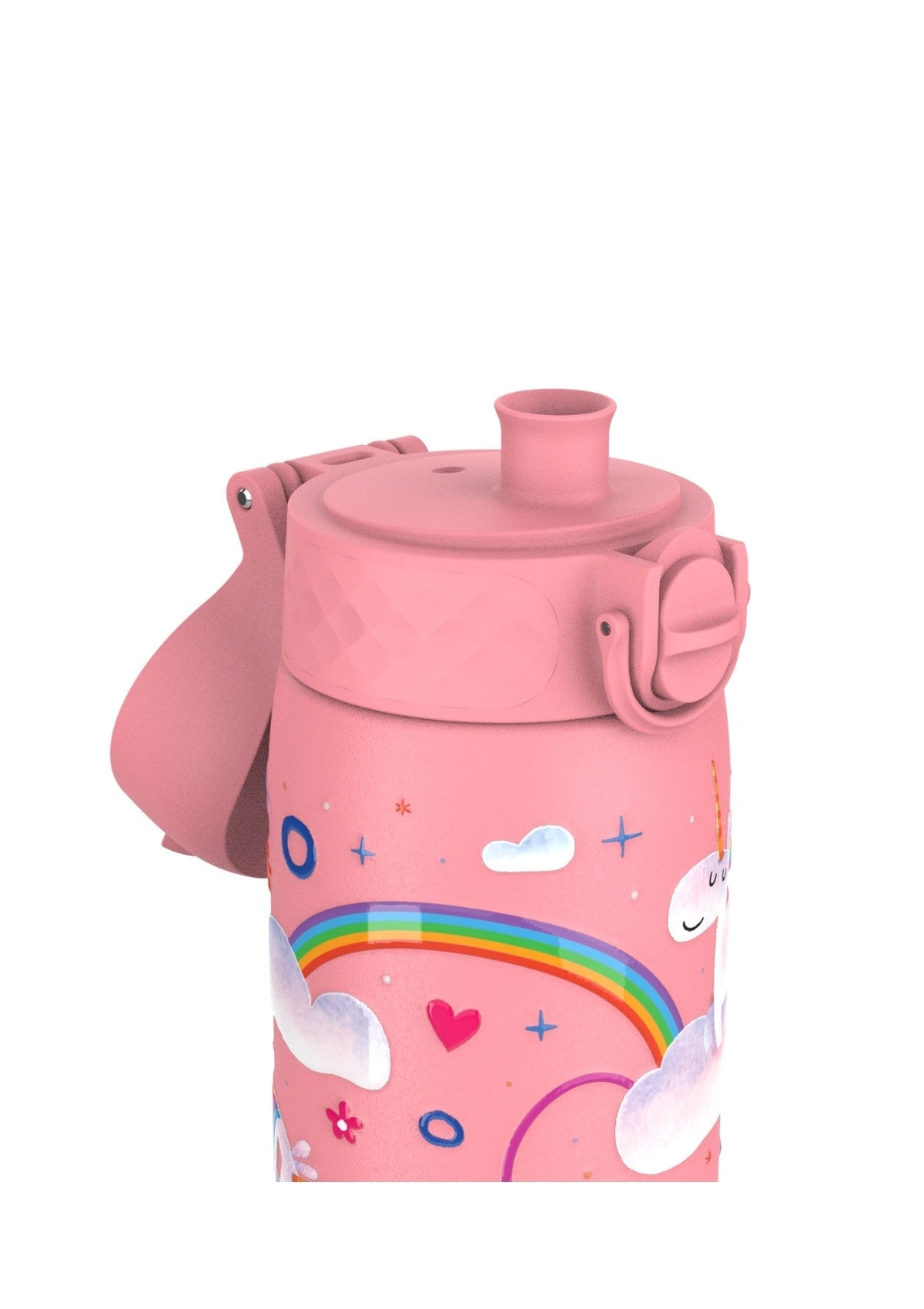 ION8 Steel Water Bottle Unicorn Rainbows Leak Proof 600ml