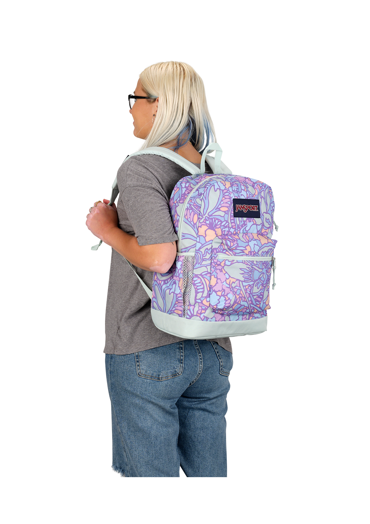 JanSport Backpacks Cross Town fluid floral Pastel