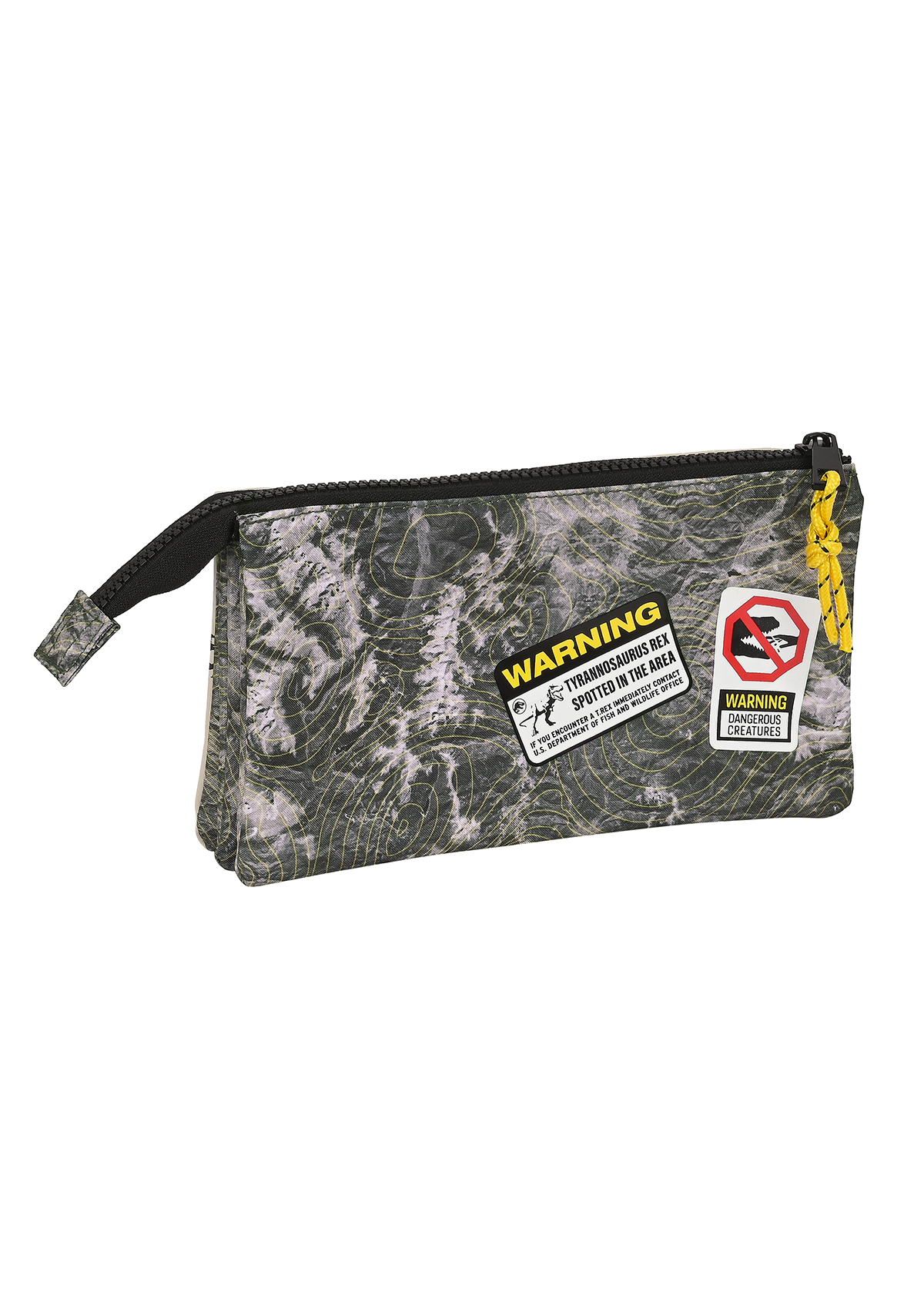 Jurassic World Warning Pencil Case Triple