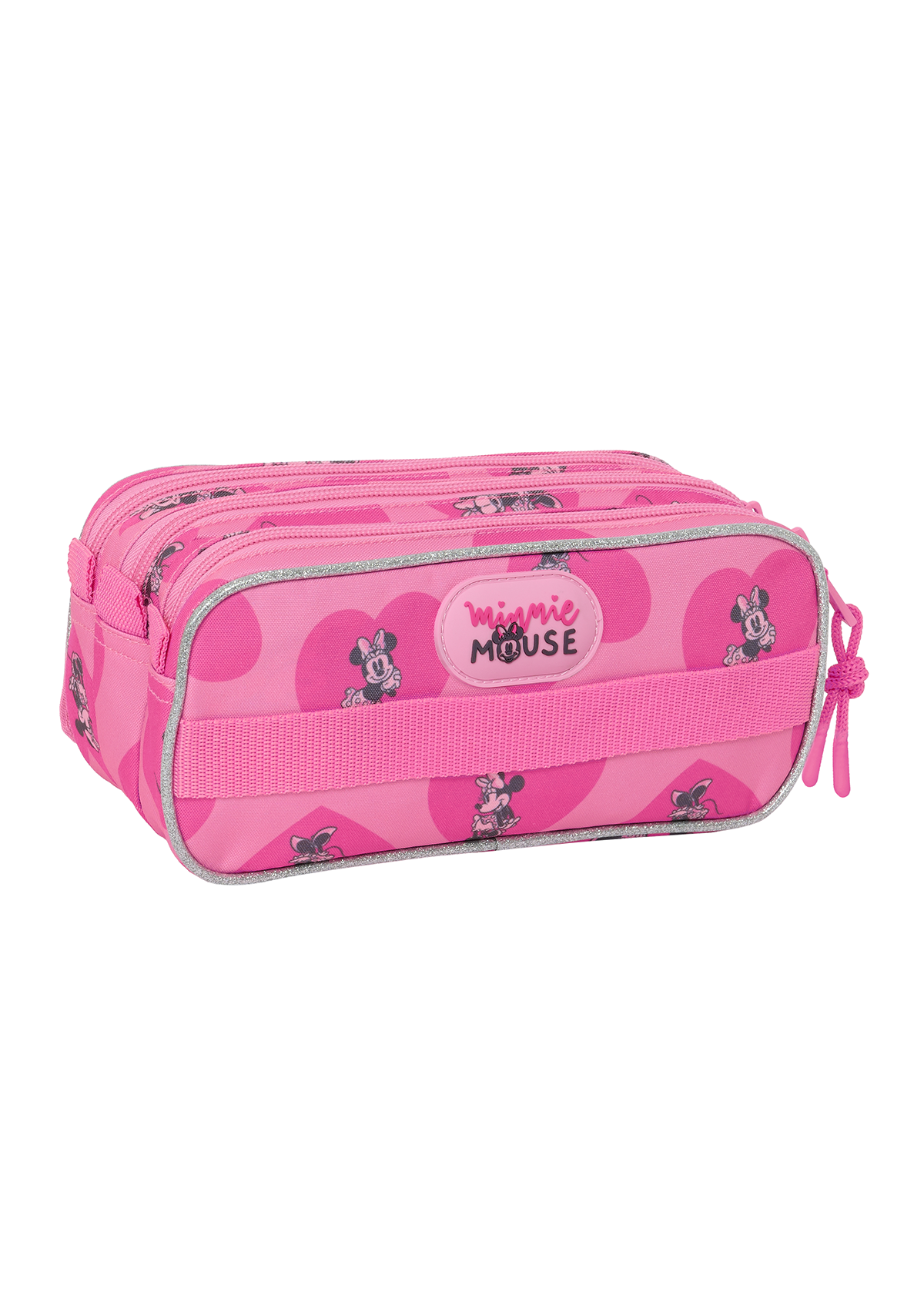 Disney Minnie Mouse Loving Large Triple Pencil Case