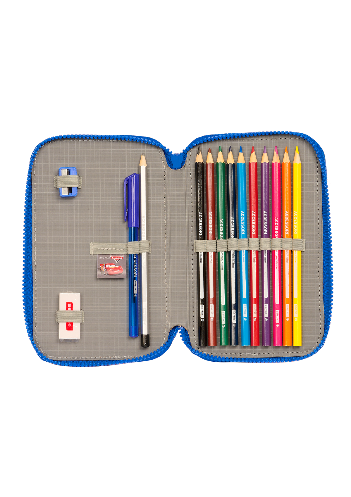 Disney Pixar Cars Race Ready 28pc Small Double Pencil Case