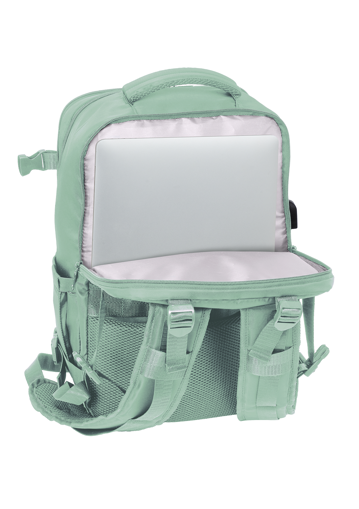 Safta 15.6" Pastel Green Portable Cabin Laptop Backpacks
