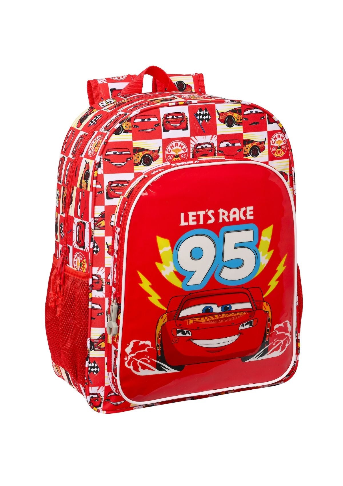 Trendy Apparel Shop Kid's Radiator Springs Car Backpack - No. 95 Design, 16", 100% Polyester, Officially Licensed