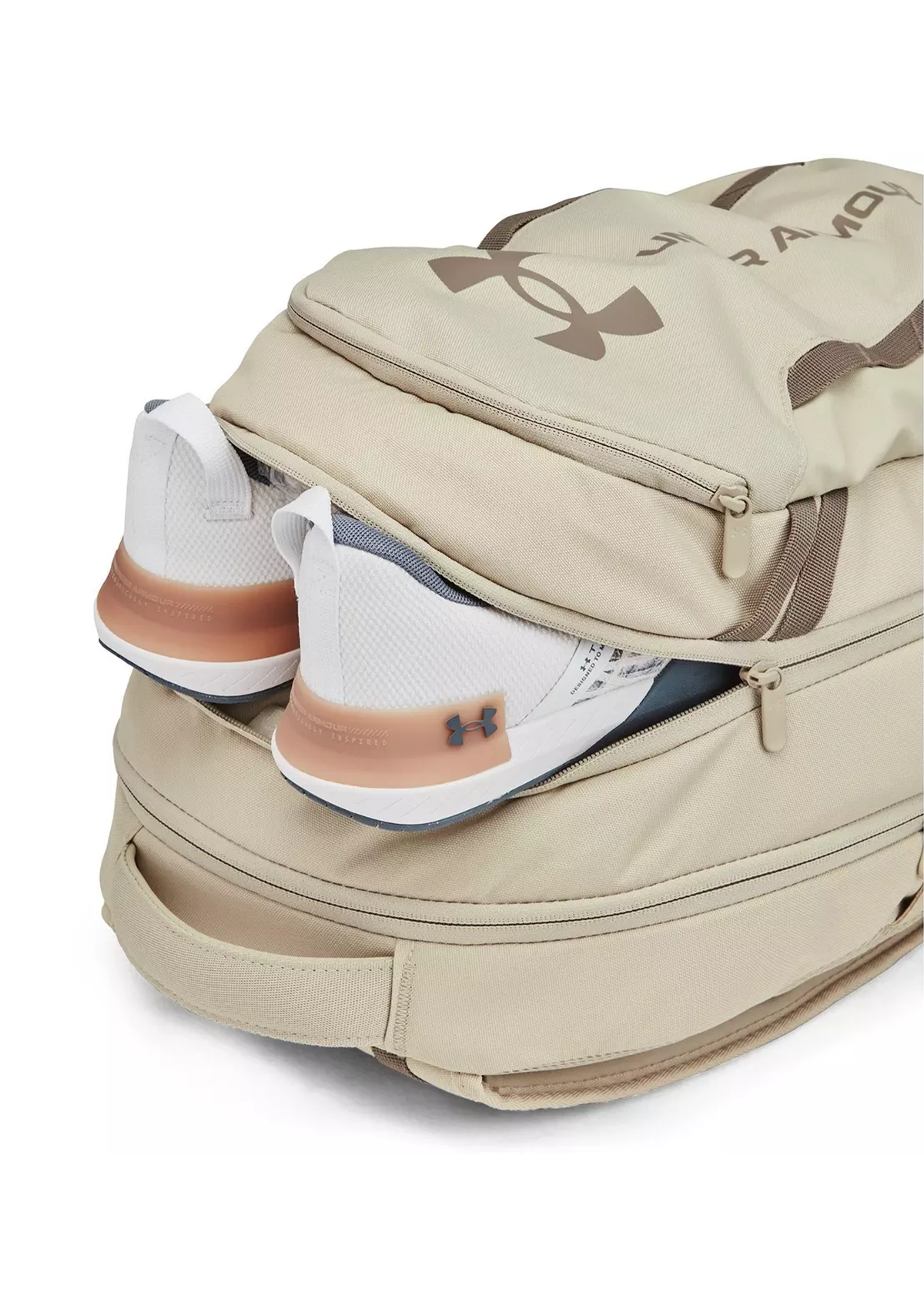 UA Hustle 6.0 Backpack Khaki Base/Taupe Dusk