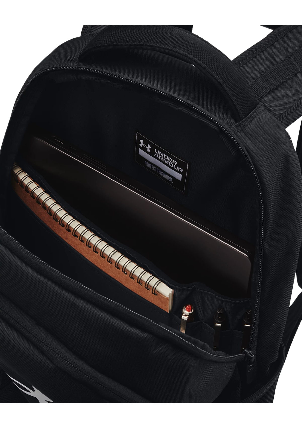 UA Hustle 6.0 Backpack Black Silver