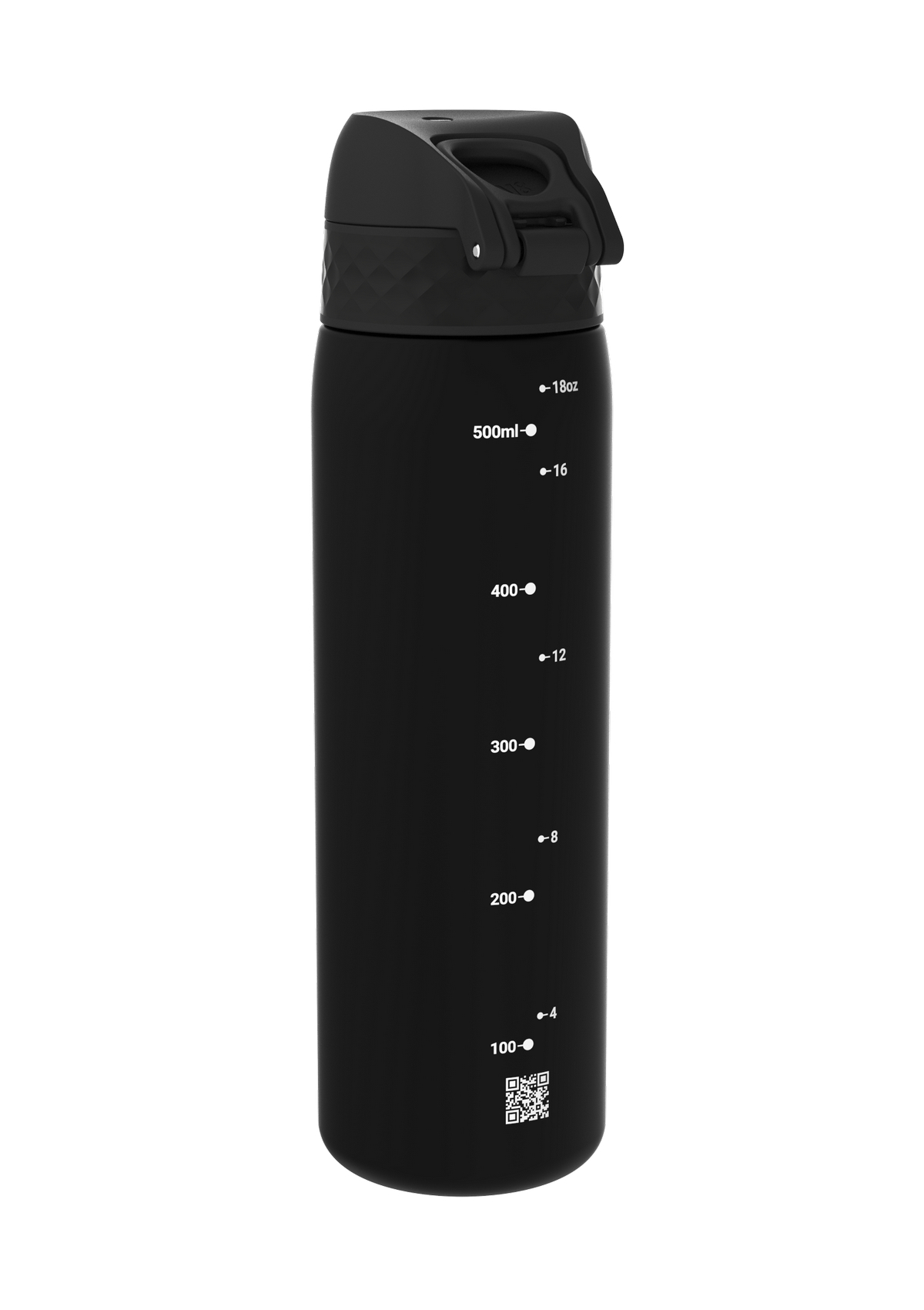 ION8 Recyclon Black Water Bottle Leak Proof 500ml (18oz) BPA Free