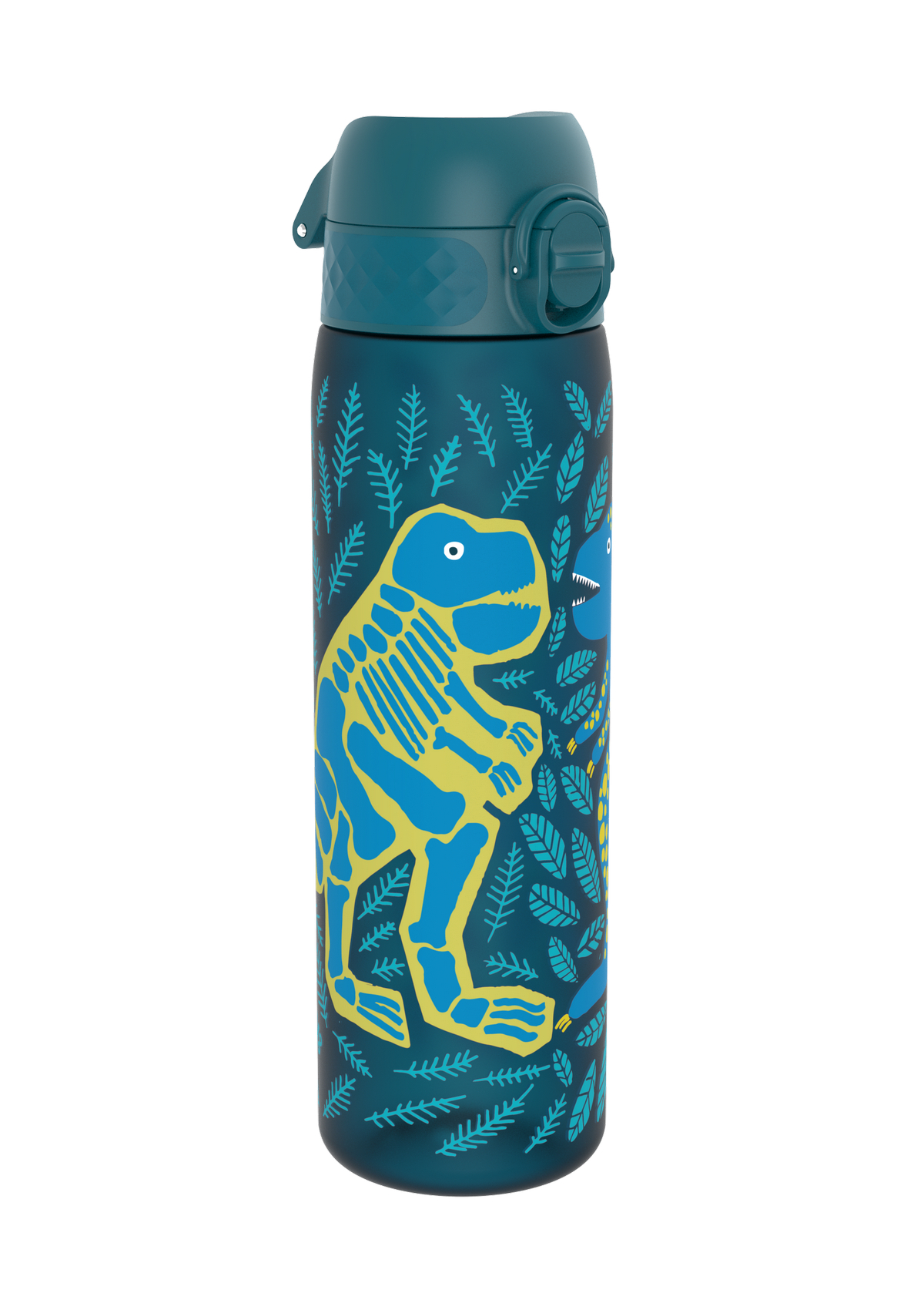 ION8 Recyclon Deep Teal Dinosaurs Water Bottle Leak Proof 500ml (18oz) BPA Free
