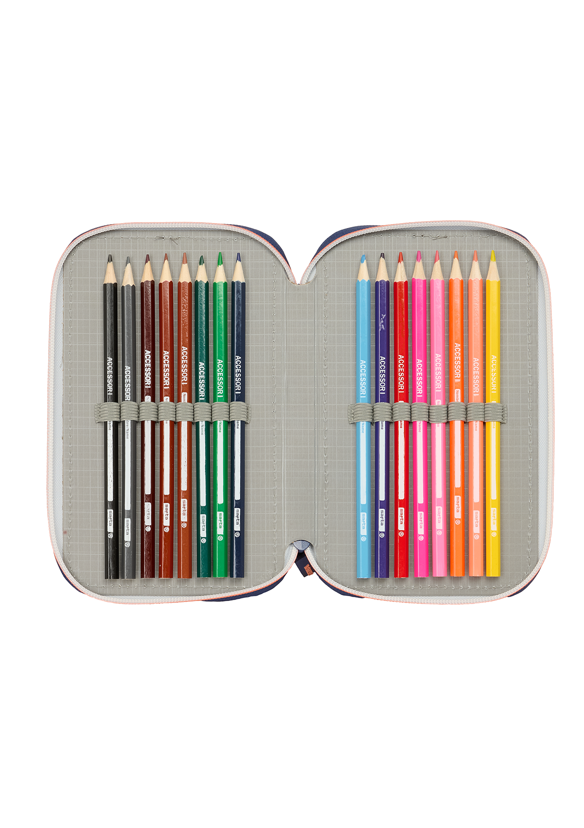 F.C.BARCELONA 2nd Team Small Triple 37pc Filled Pencil Case