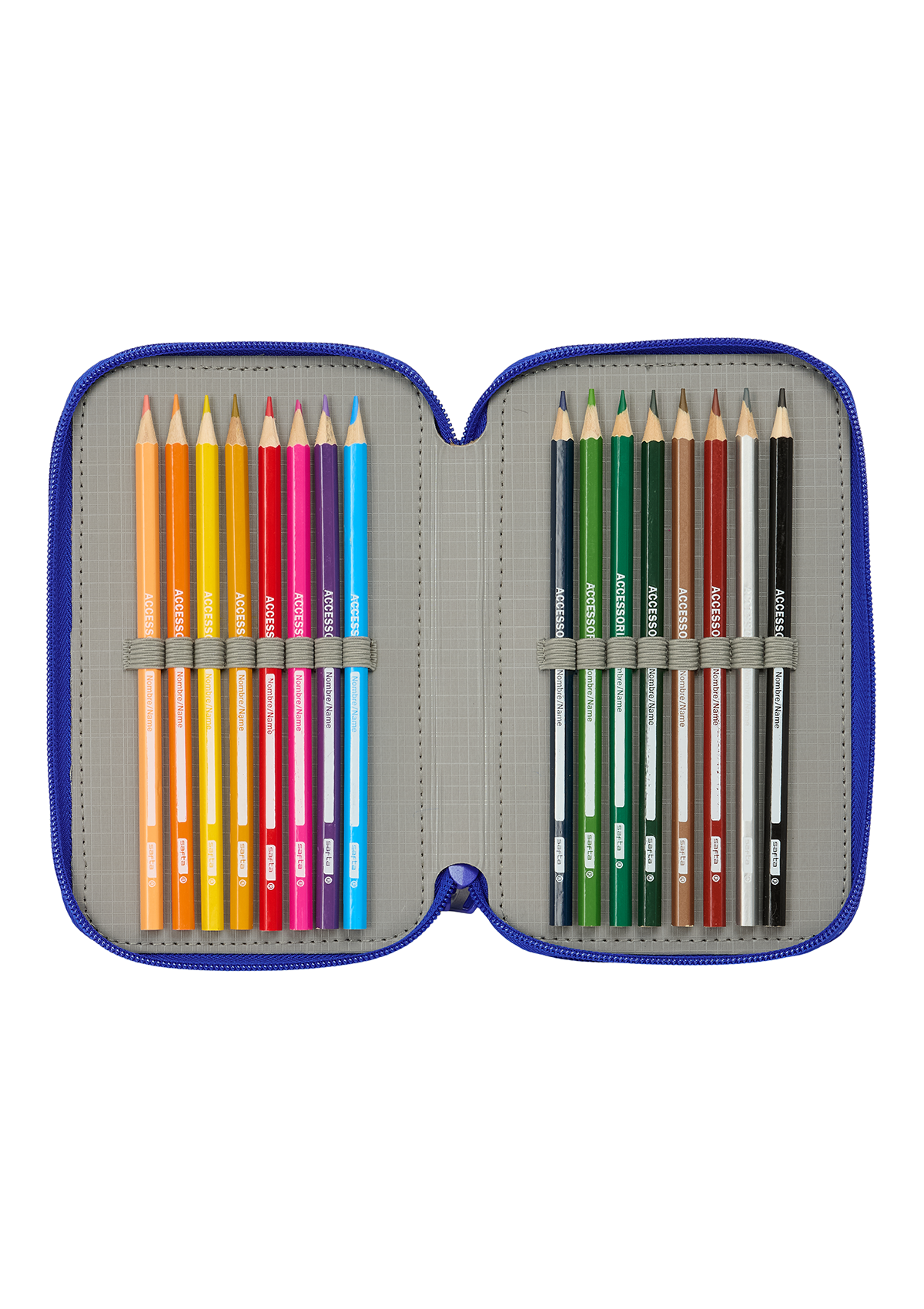 F.C.Real Madrid Blue Small Triple 37pc Filled Pencil Case