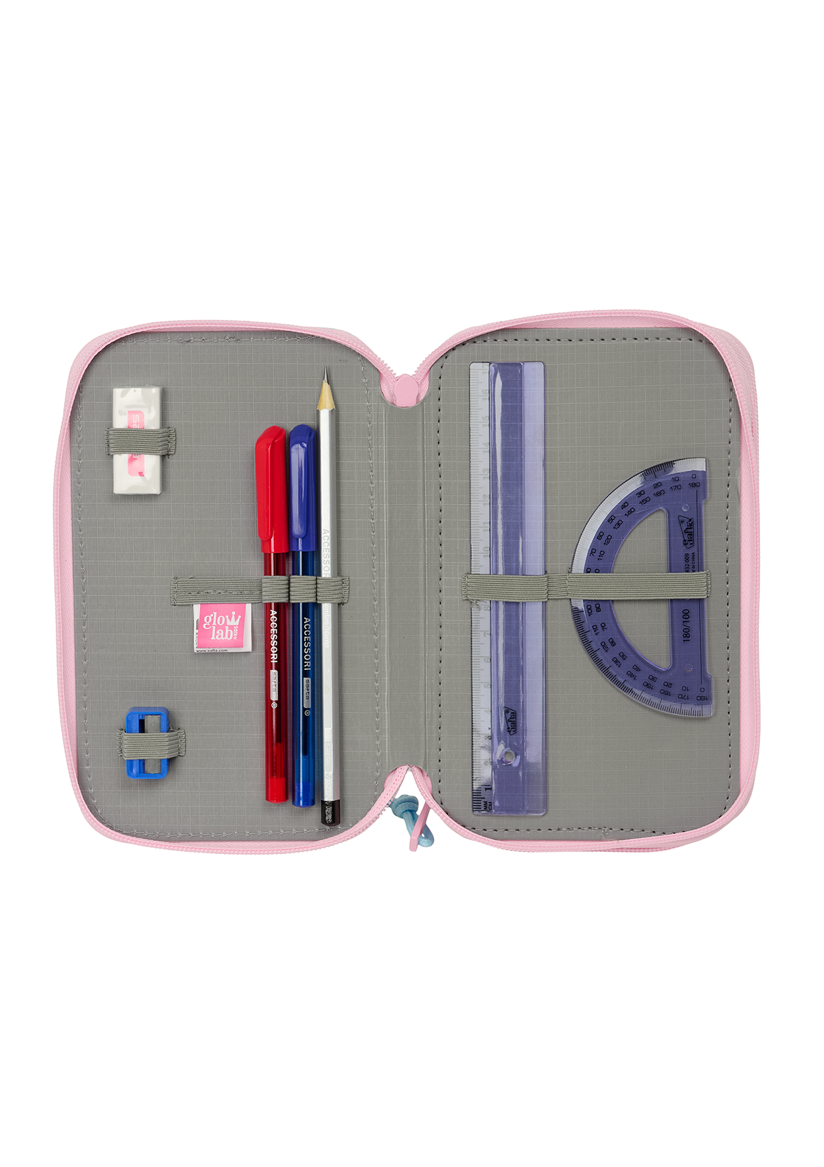 GlowLab Kids Small Triple 37pc Filled Pencil Case
