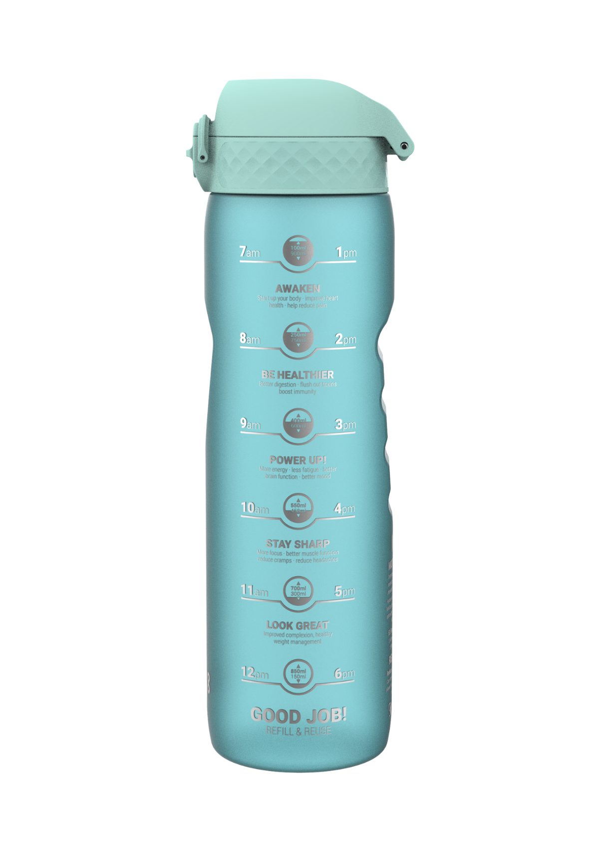 ION8 Quench Sonic Blue Motivator Water Bottle Leak Proof 1000ml (34oz) BPA Free