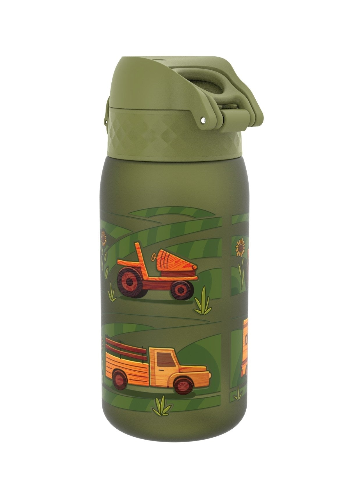 ION8 Recyclon Farming Machines Green Water Bottle Leak Proof 350ml (12oz) BPA Free