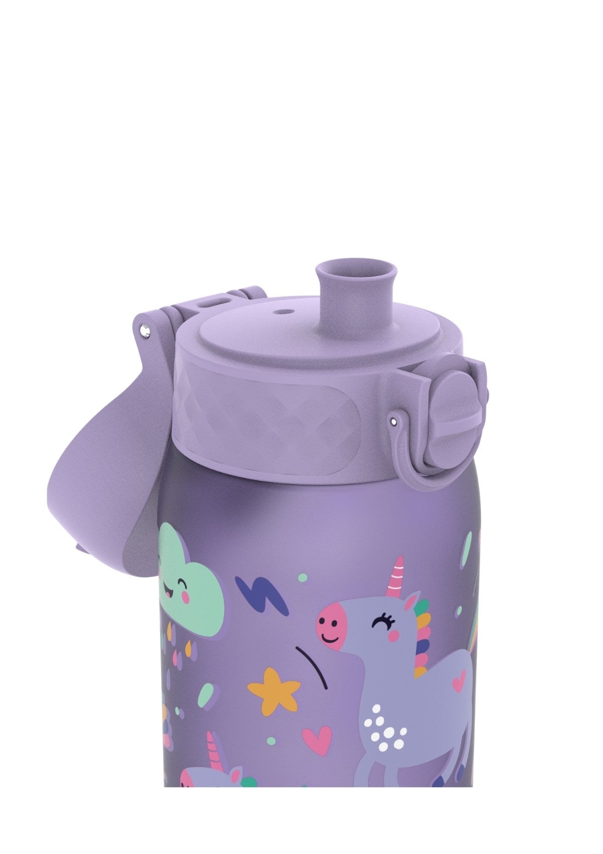 ION8 Recyclon Periwinkle Unicorns Water Bottle Leak Proof 350ml (12oz) BPA Free