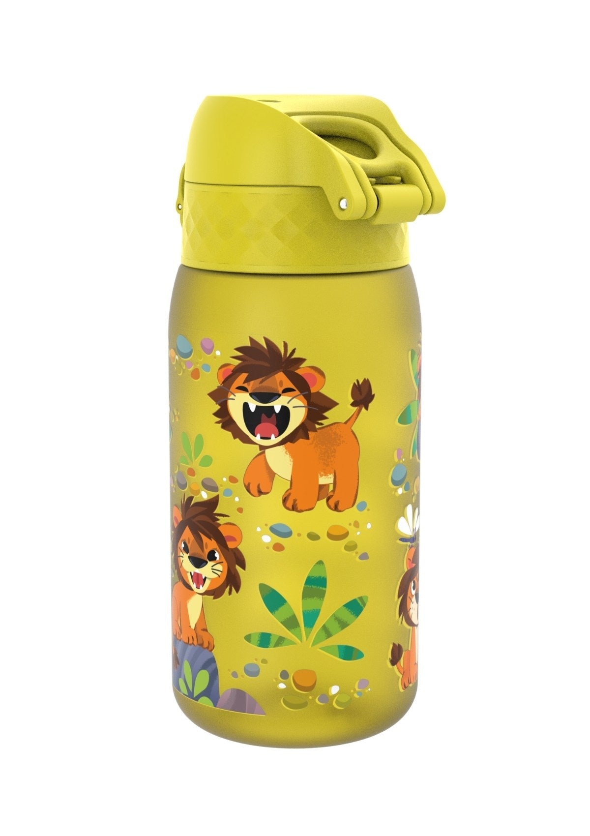 ION8 Recyclon Baby Lions Yellow Water Bottle Leak Proof 350ml (12oz) BPA Free