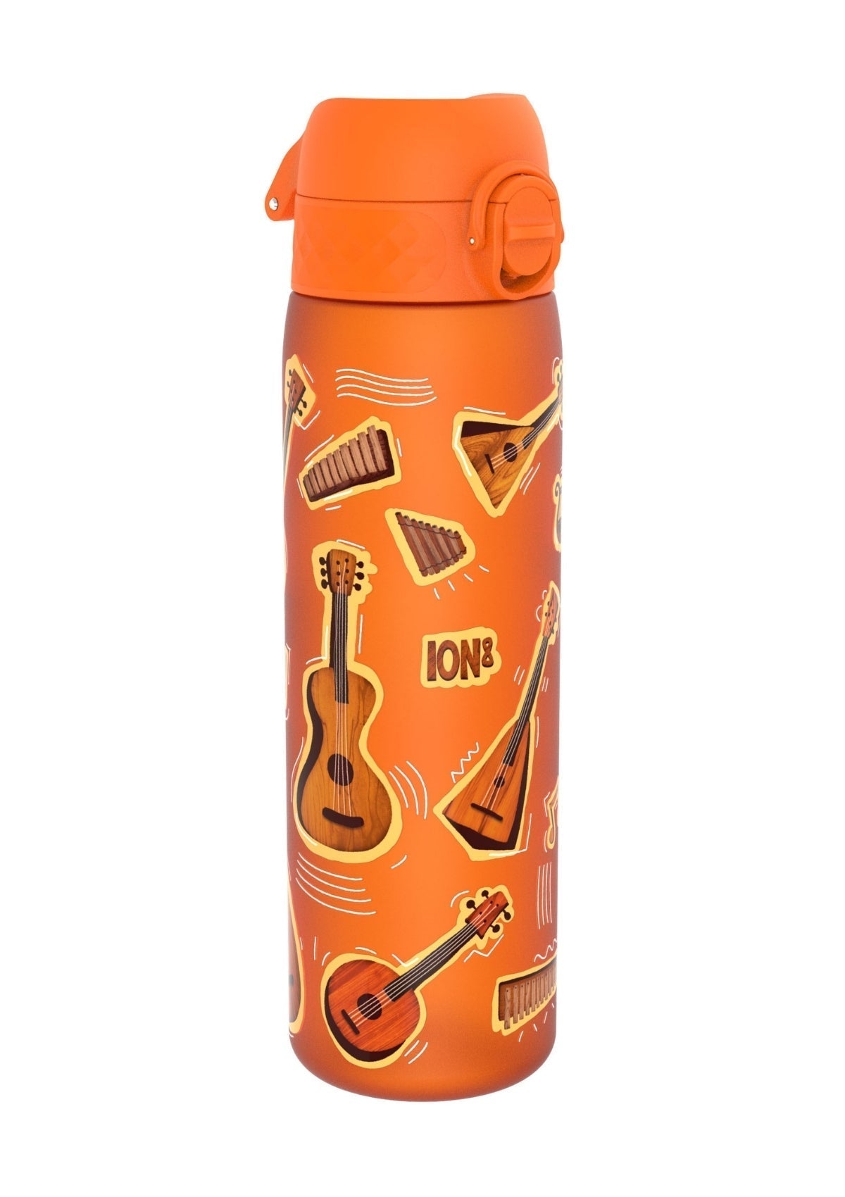 ION8 Recyclon Orange Music Water Bottle Leak Proof 500ml (18oz) BPA Free