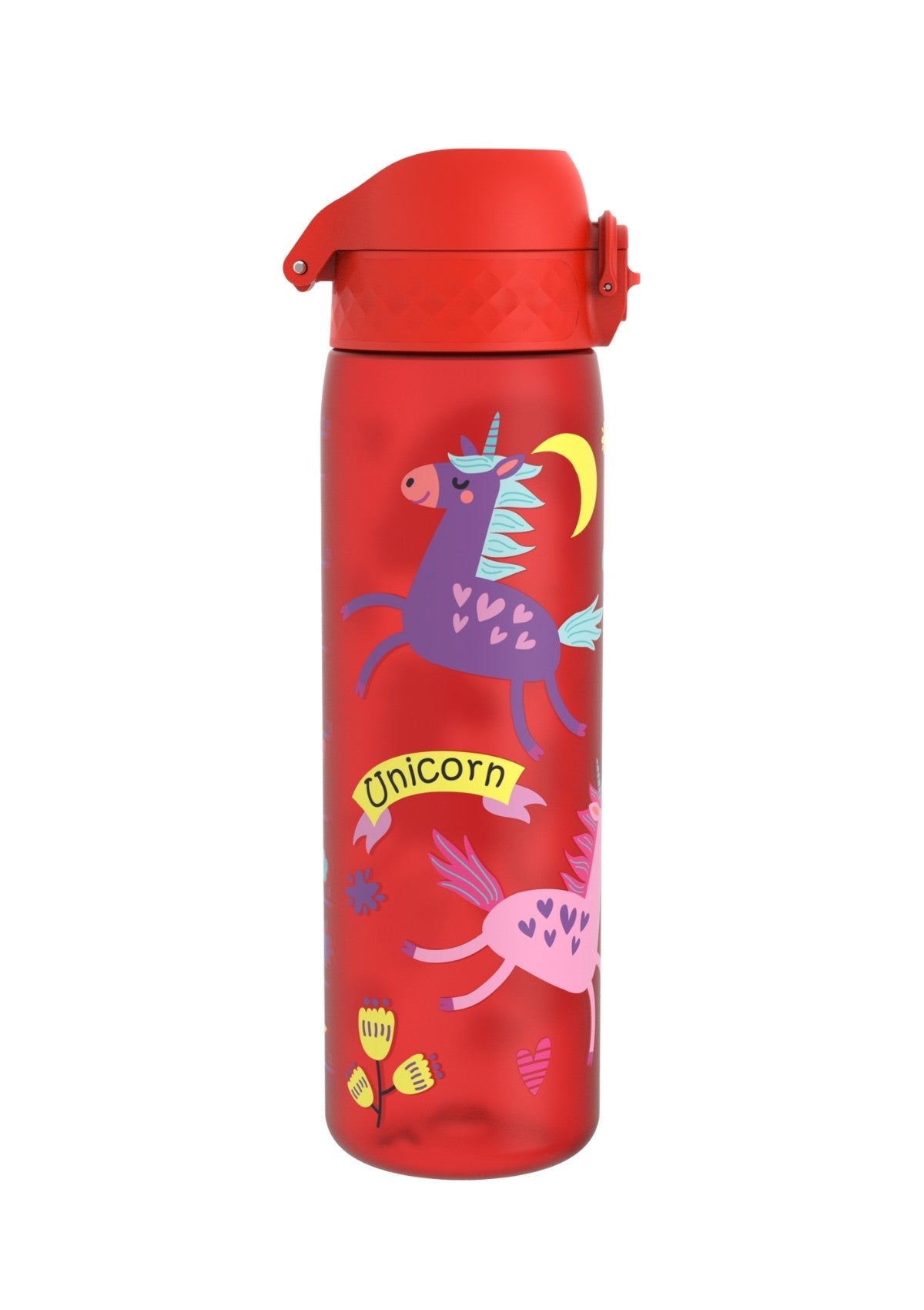 ION8 Recyclon Unicorns Red Water Bottle Leak Proof 500ml