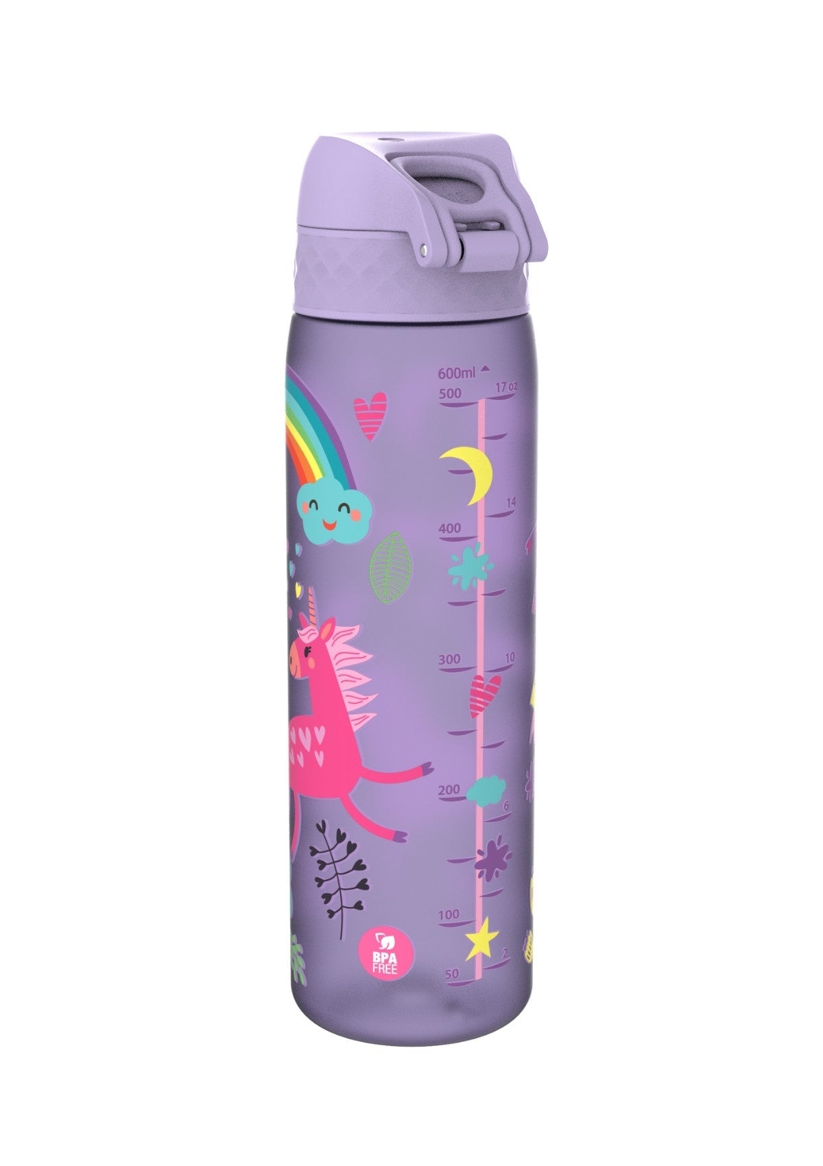 ION8 Recyclon Unicorns Periwinkle Water Bottle Leak Proof 500ml