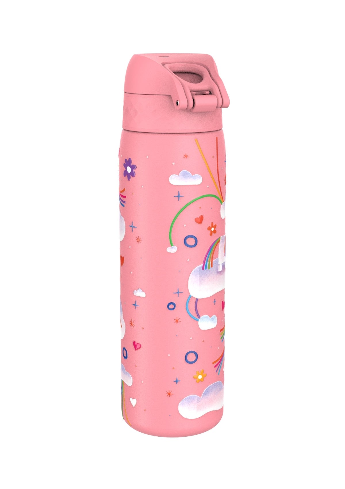 ION8 Steel Water Bottle Unicorn Rainbows Leak Proof 600ml