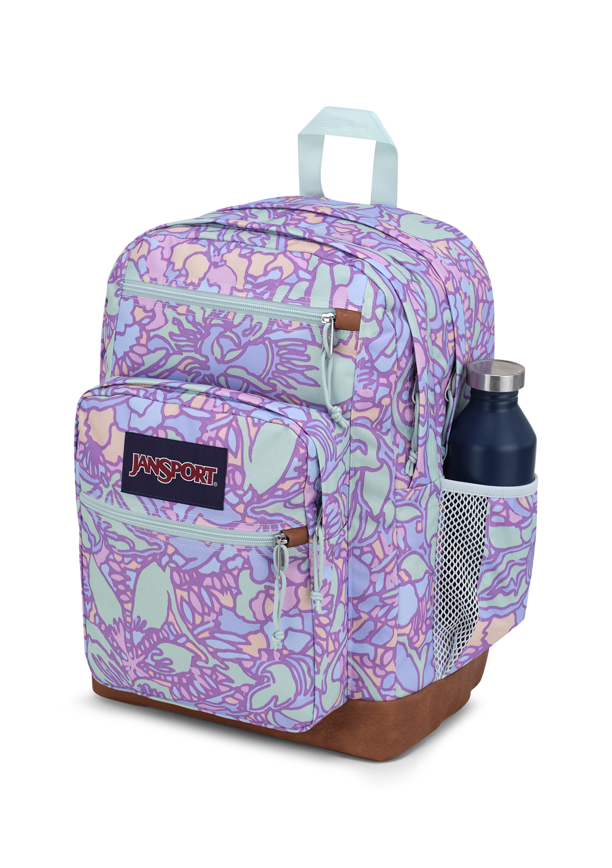JanSport Backpacks Cool Student Fluid Floral Pastel Lilac