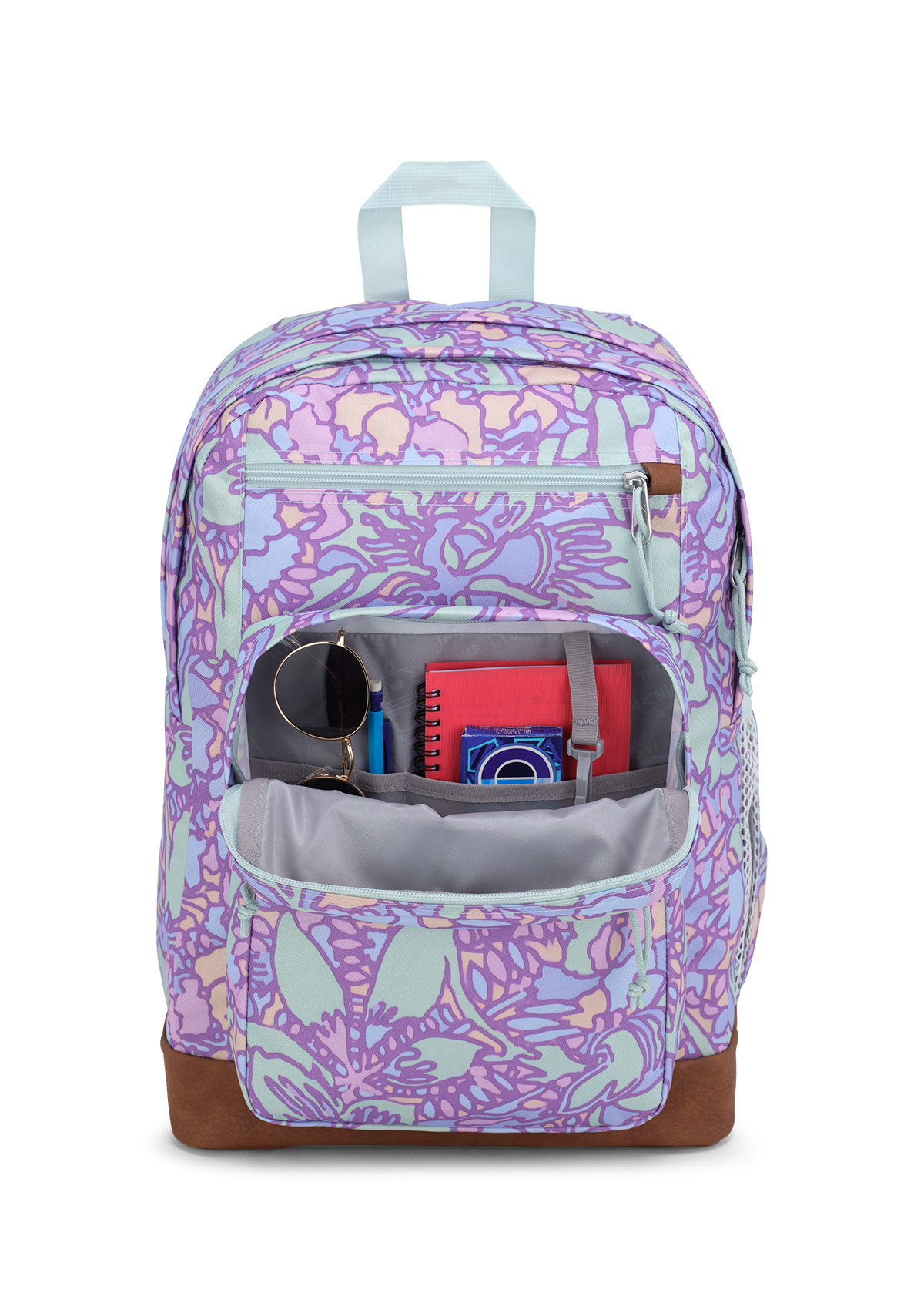 JanSport Backpacks Cool Student Fluid Floral Pastel Lilac