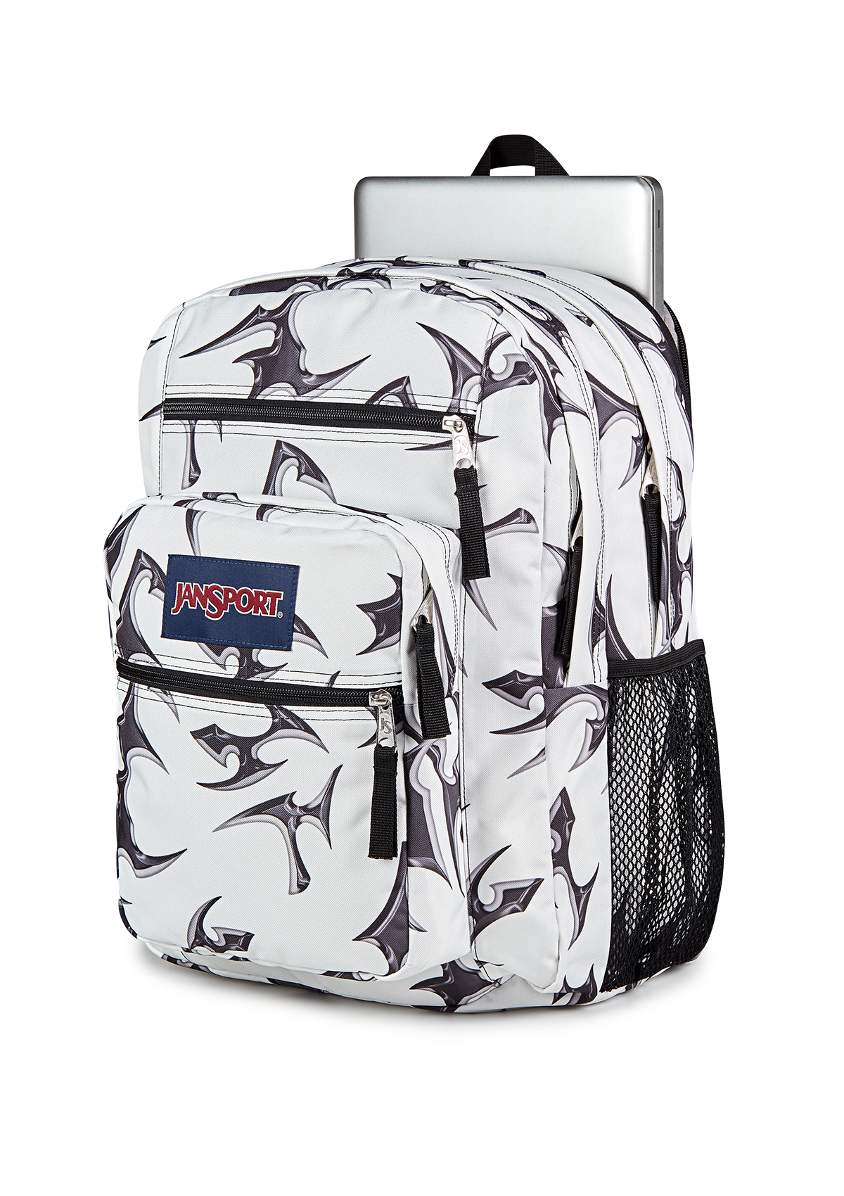 JanSport Backpacks Big Student Cyber Silver White